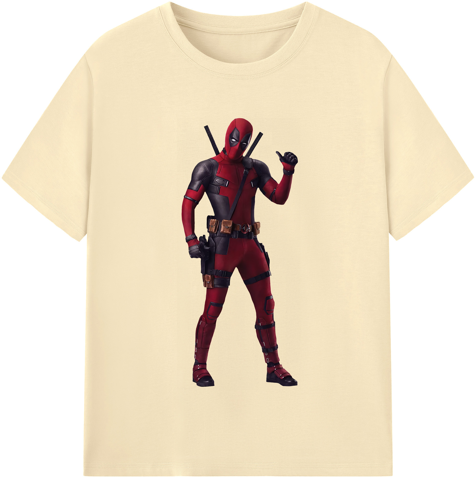 （画像用） Deadpool デッドプール 綿100％半袖Tシャツ（フロントプリント）