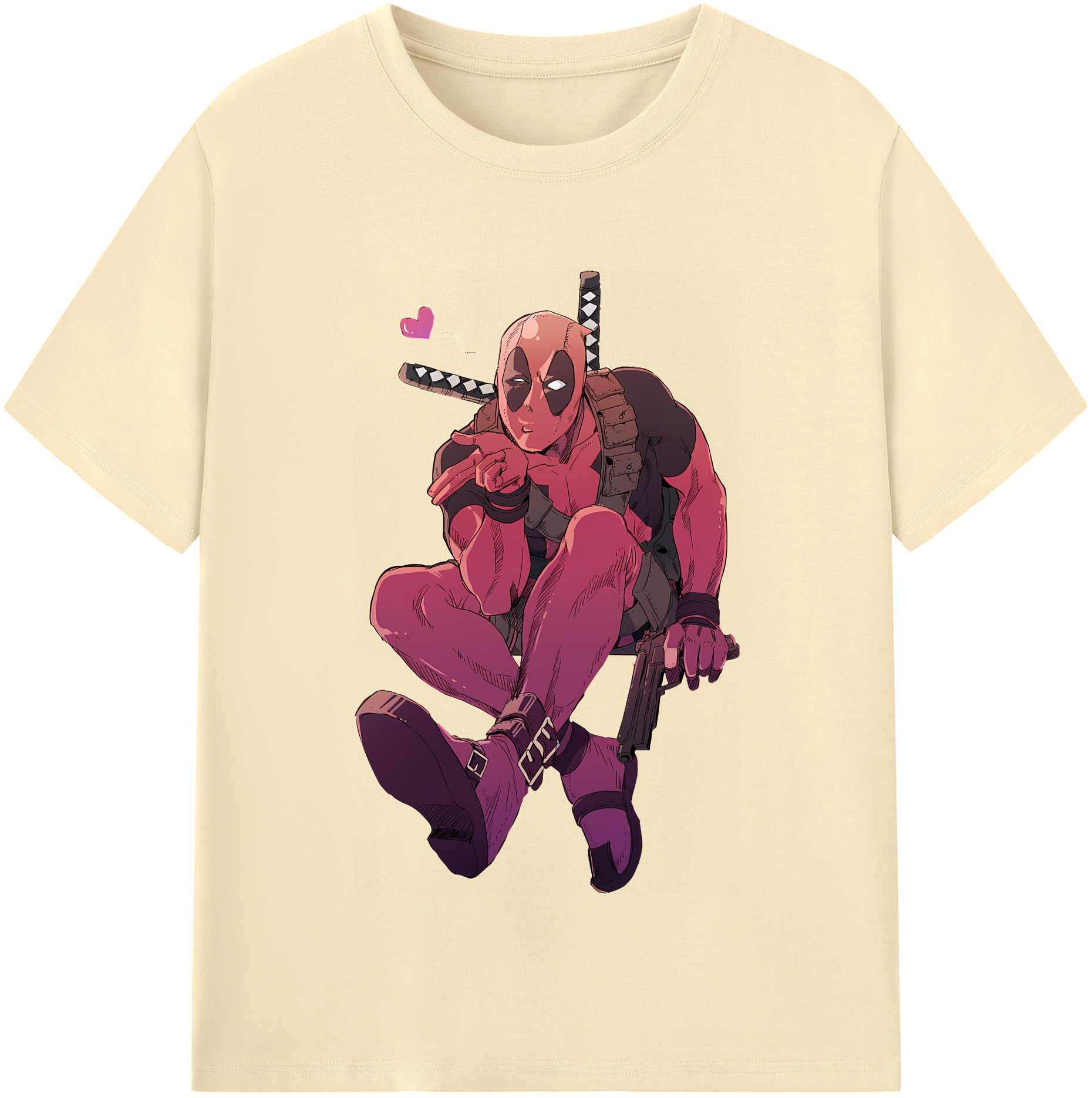 （画像用） Deadpool デッドプール 綿100％半袖Tシャツ（フロントプリント）