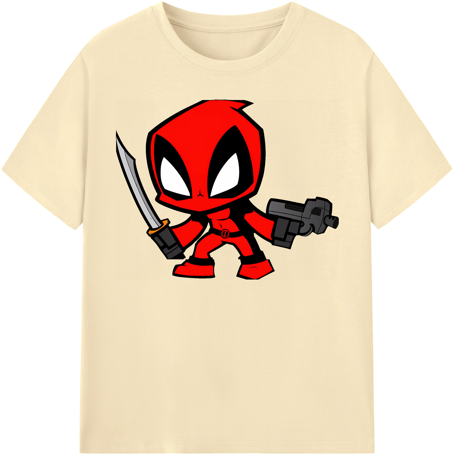 （画像用） Deadpool デッドプール 綿100％半袖Tシャツ（フロントプリント）