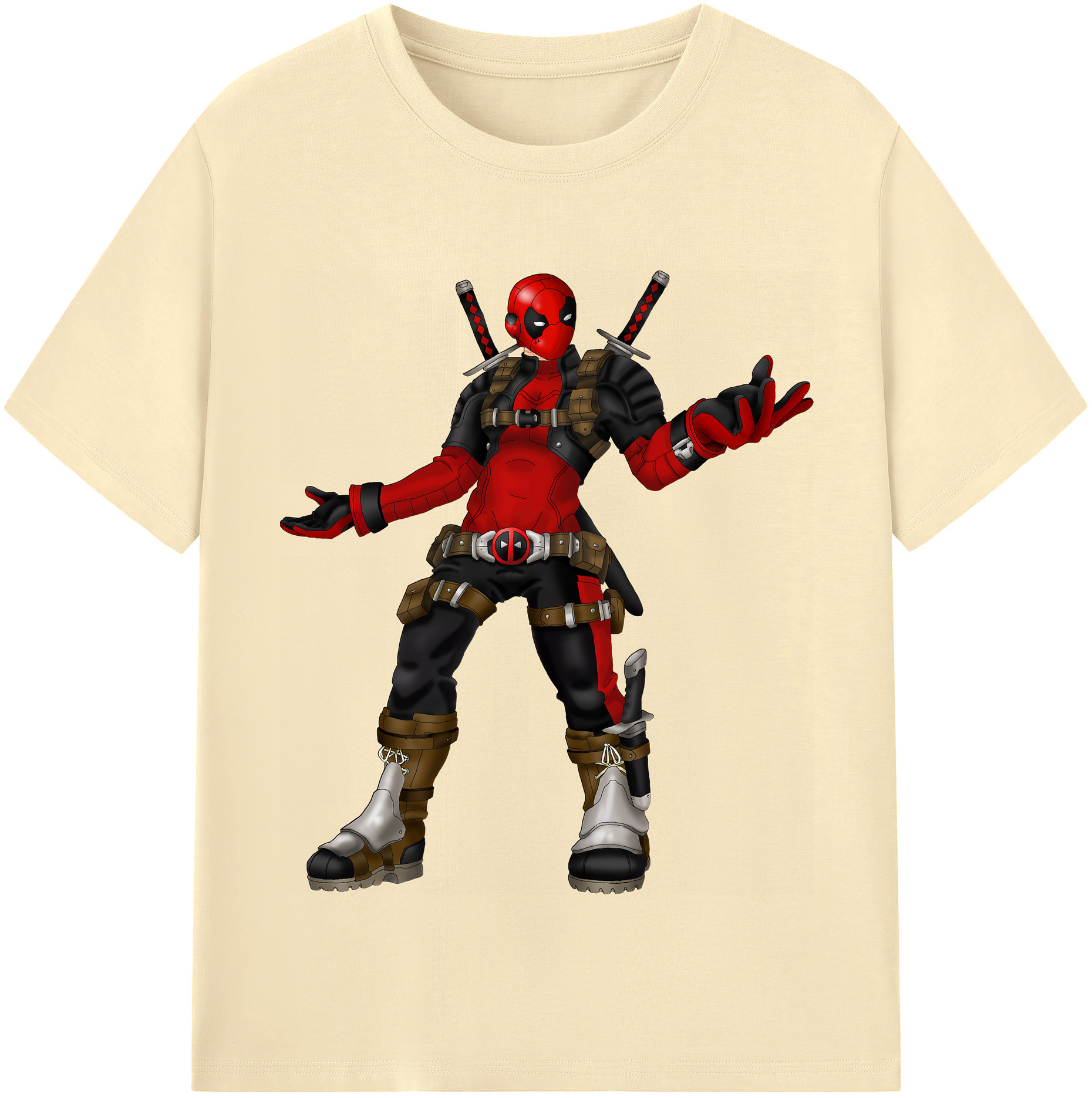 （画像用） Deadpool デッドプール 綿100％半袖Tシャツ（フロントプリント）