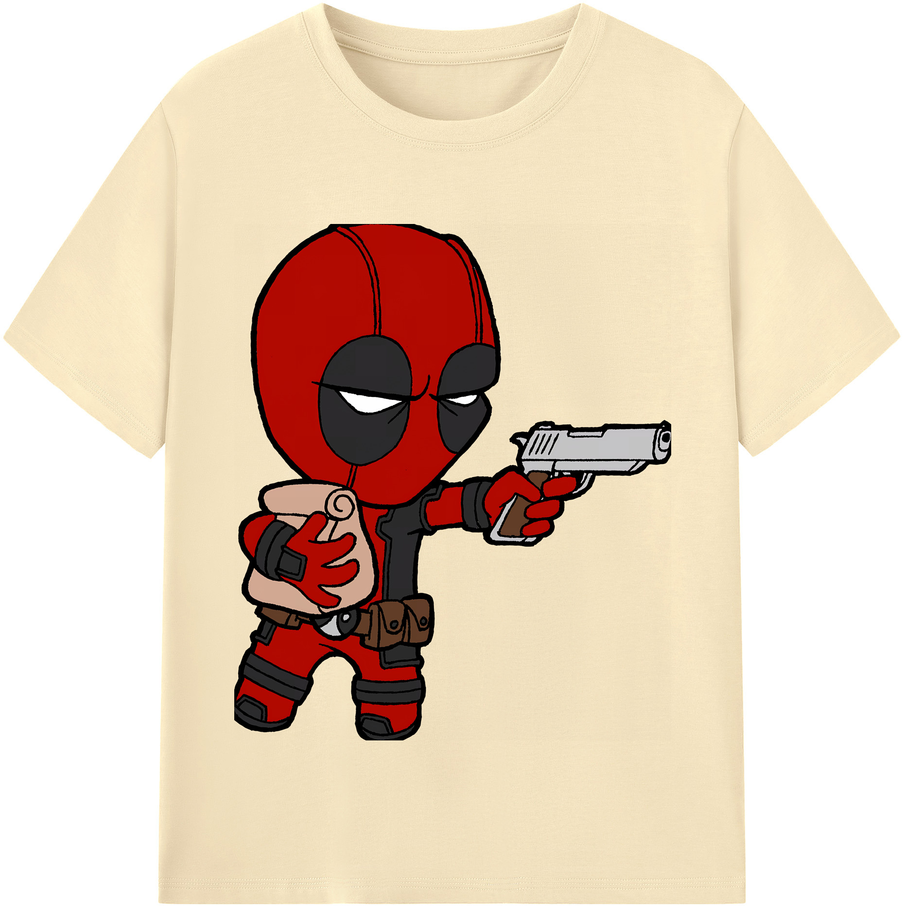 （画像用） Deadpool デッドプール 綿100％半袖Tシャツ（フロントプリント）