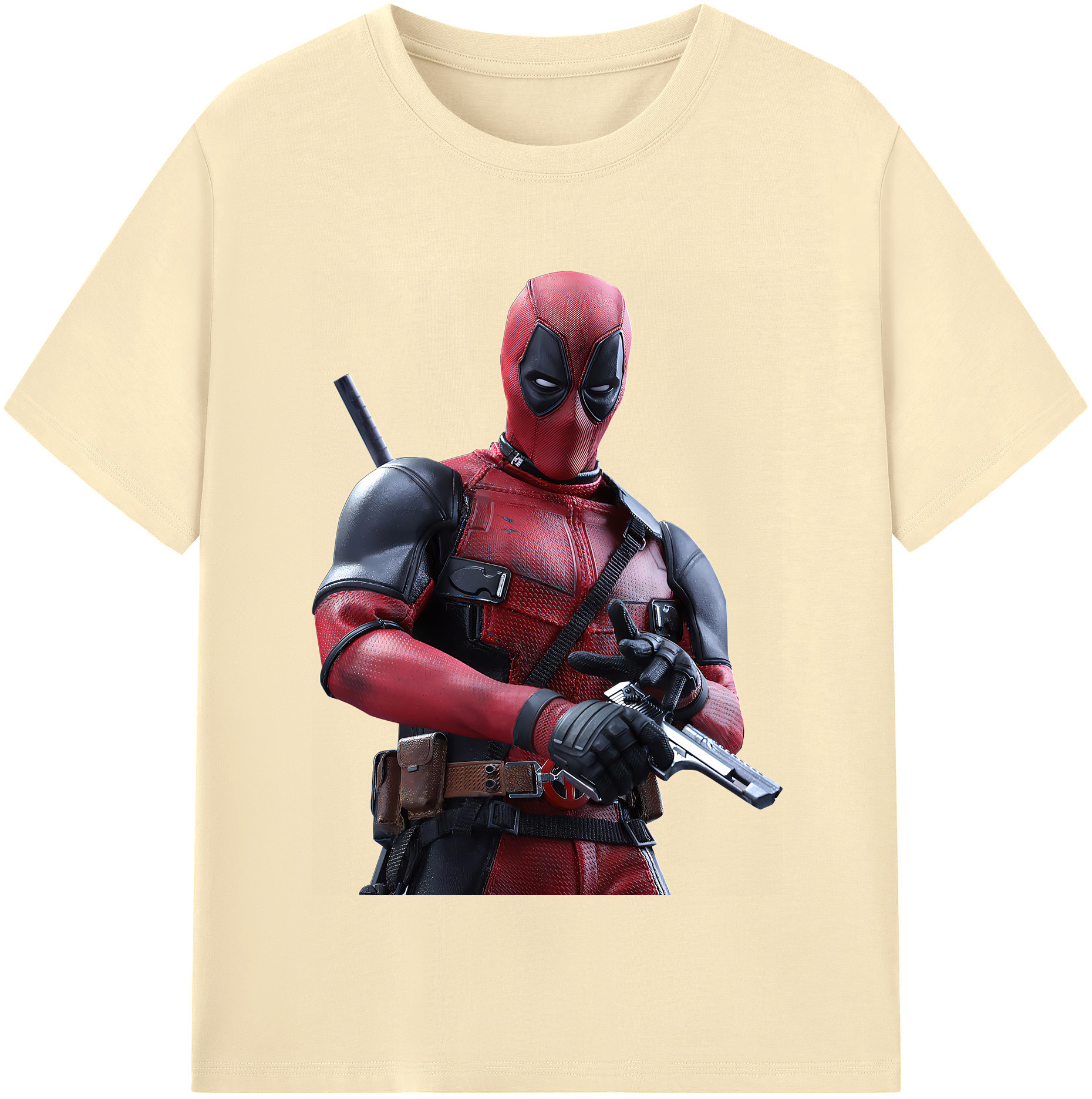 （画像用） Deadpool デッドプール 綿100％半袖Tシャツ（フロントプリント）