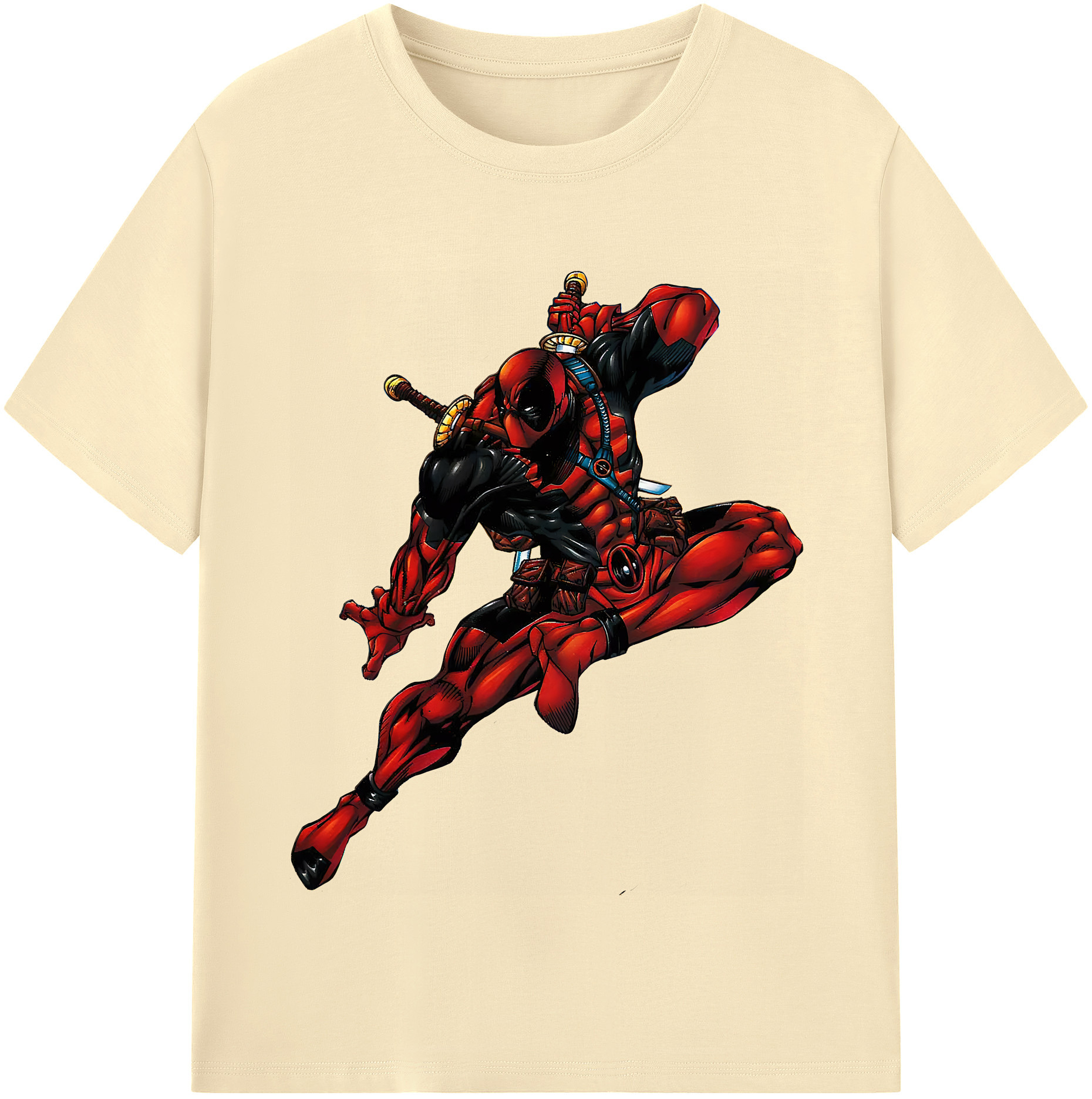 （画像用） Deadpool デッドプール 綿100％半袖Tシャツ（フロントプリント）