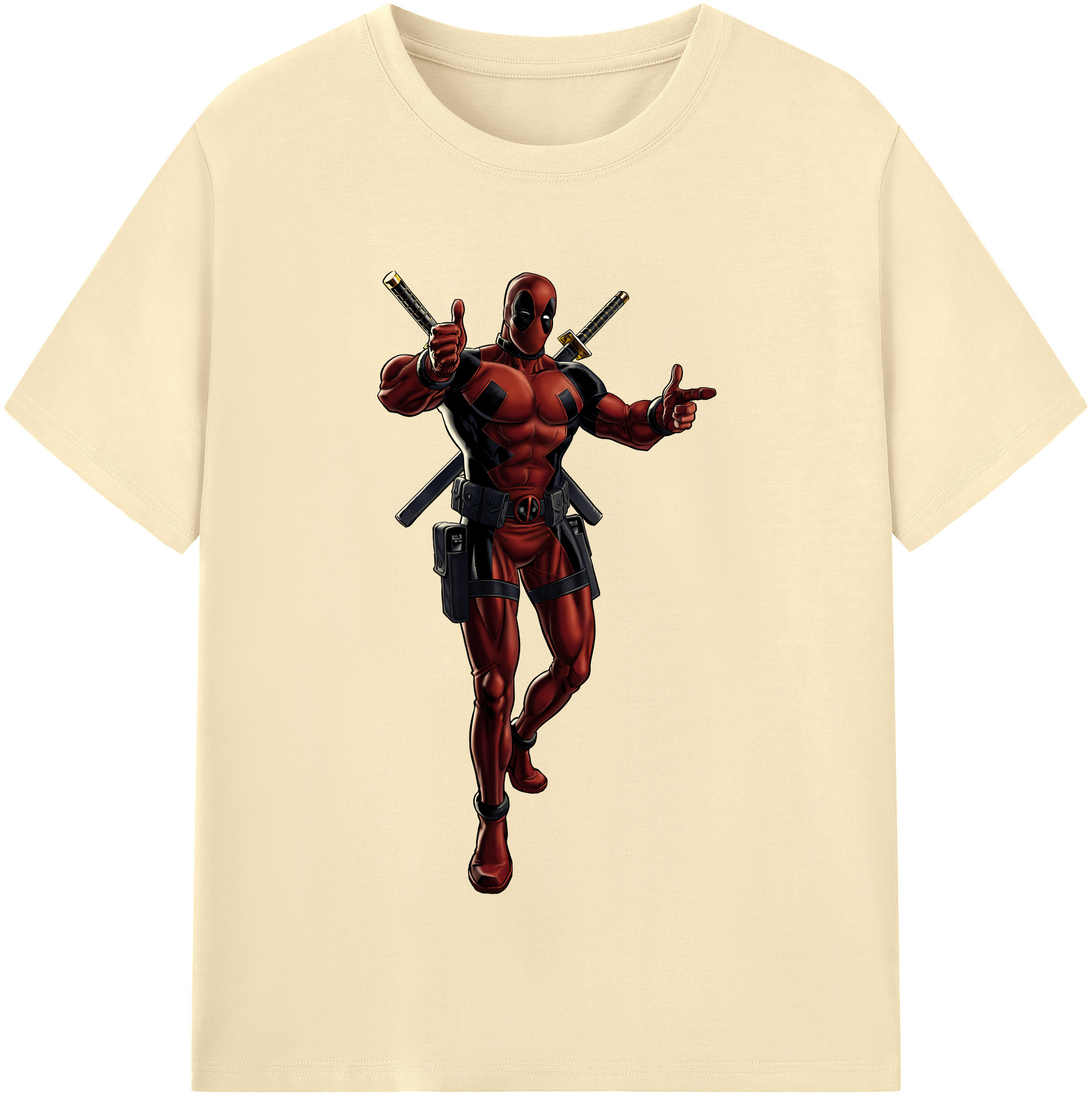 （画像用） Deadpool デッドプール 綿100％半袖Tシャツ（フロントプリント）