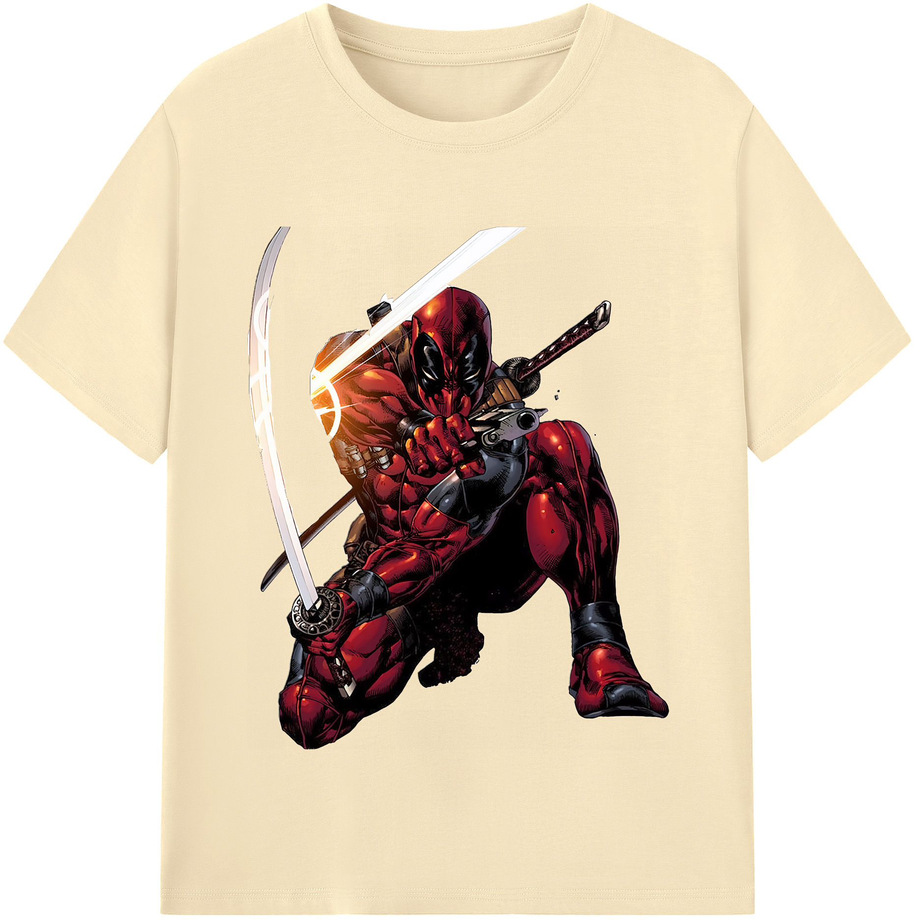 （画像用） Deadpool デッドプール 綿100％半袖Tシャツ（フロントプリント）