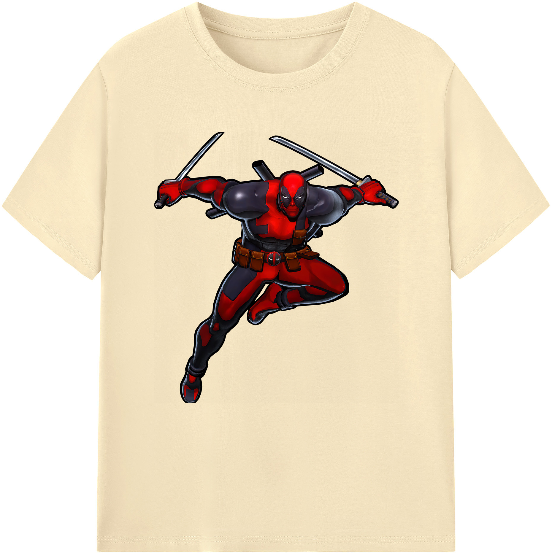 （画像用） Deadpool デッドプール 綿100％半袖Tシャツ（フロントプリント）