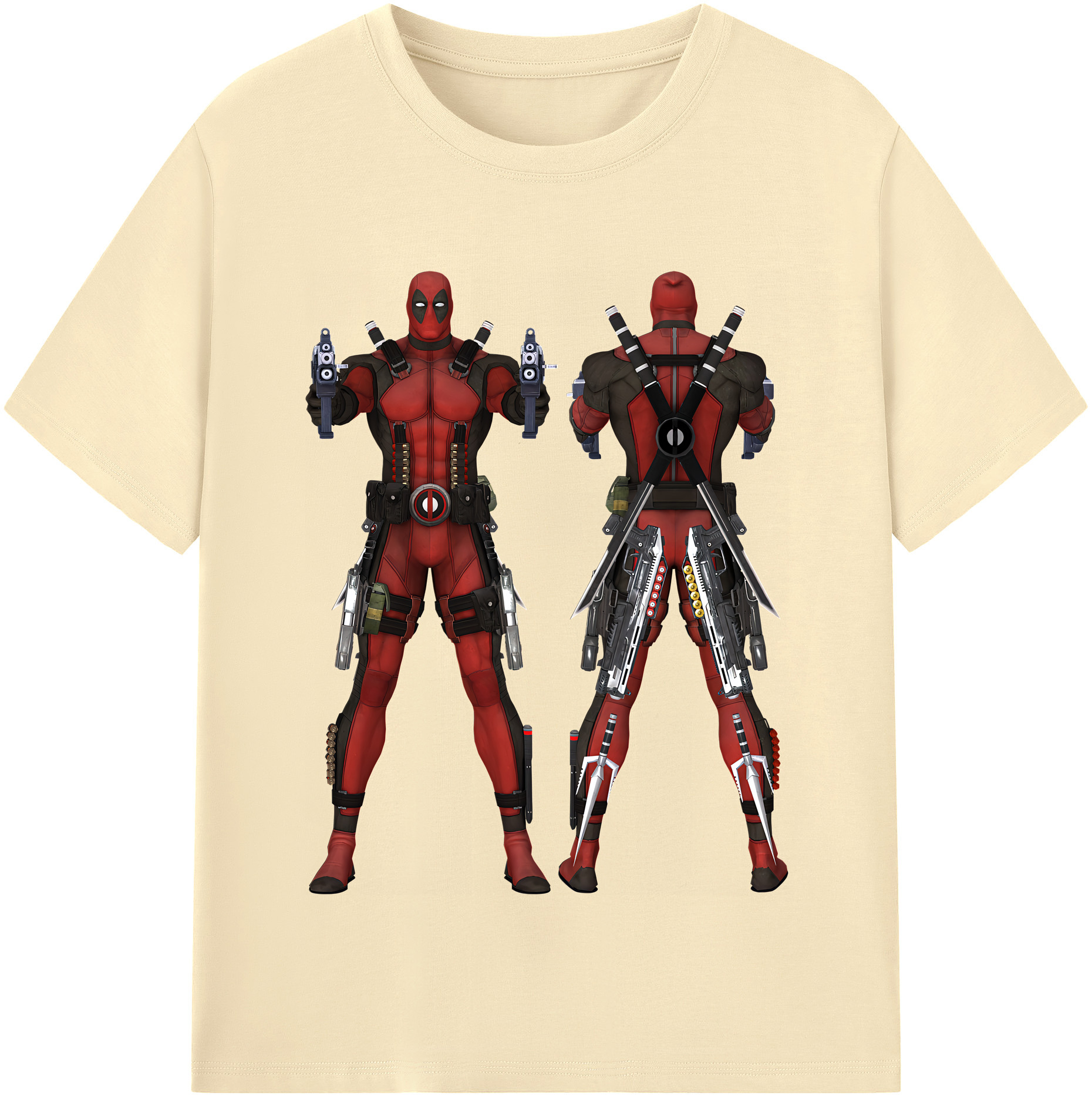 （画像用） Deadpool デッドプール 綿100％半袖Tシャツ（フロントプリント）