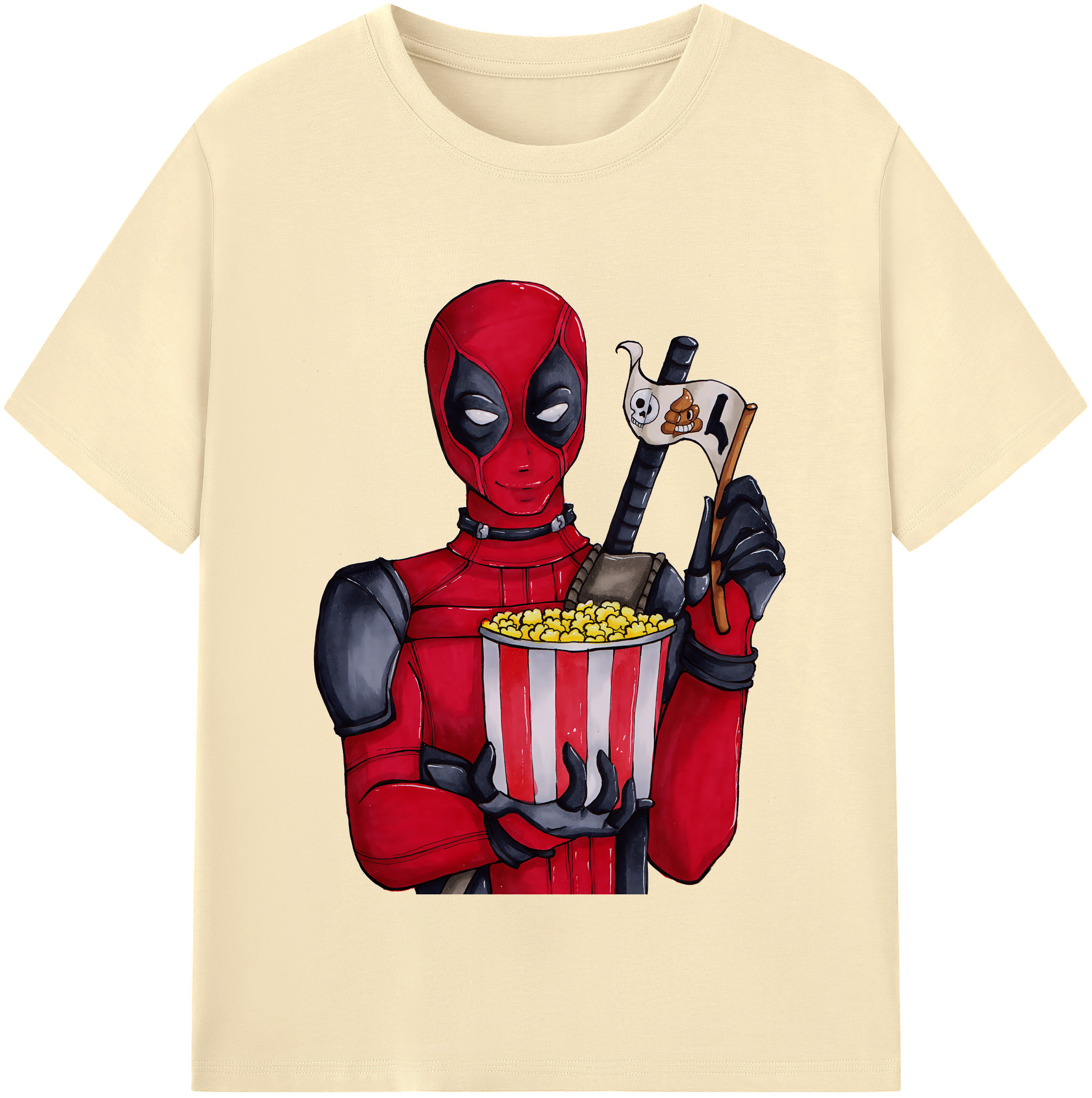 （画像用） Deadpool デッドプール 綿100％半袖Tシャツ（フロントプリント）