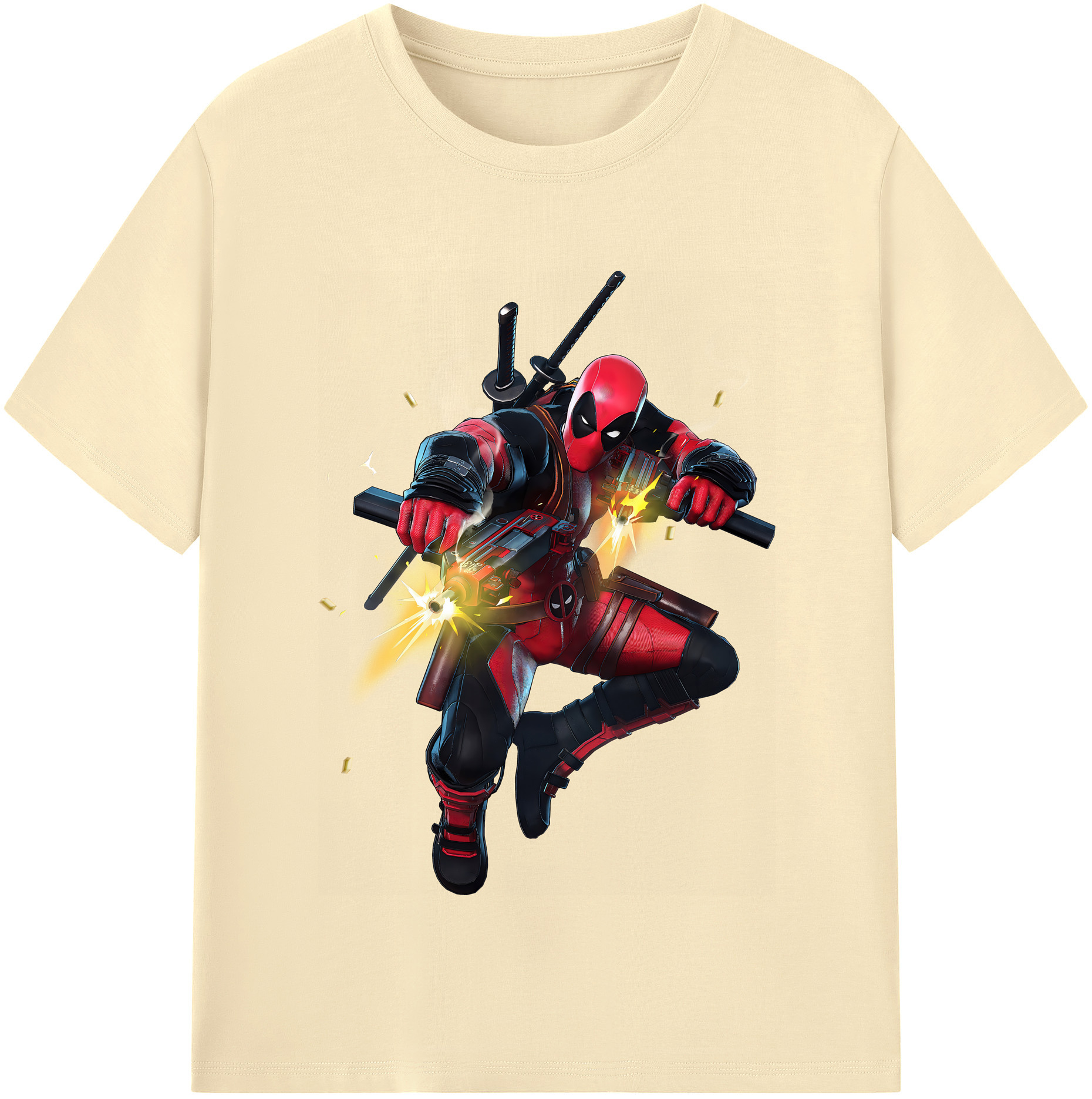 （画像用） Deadpool デッドプール 綿100％半袖Tシャツ（フロントプリント）