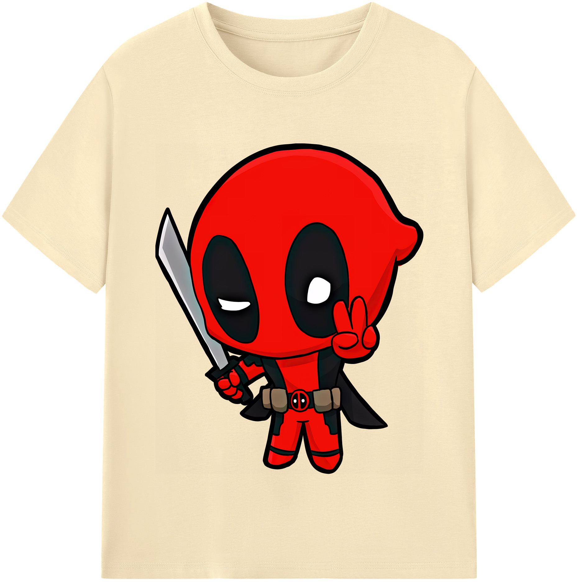 （画像用） Deadpool デッドプール 綿100％半袖Tシャツ（フロントプリント）