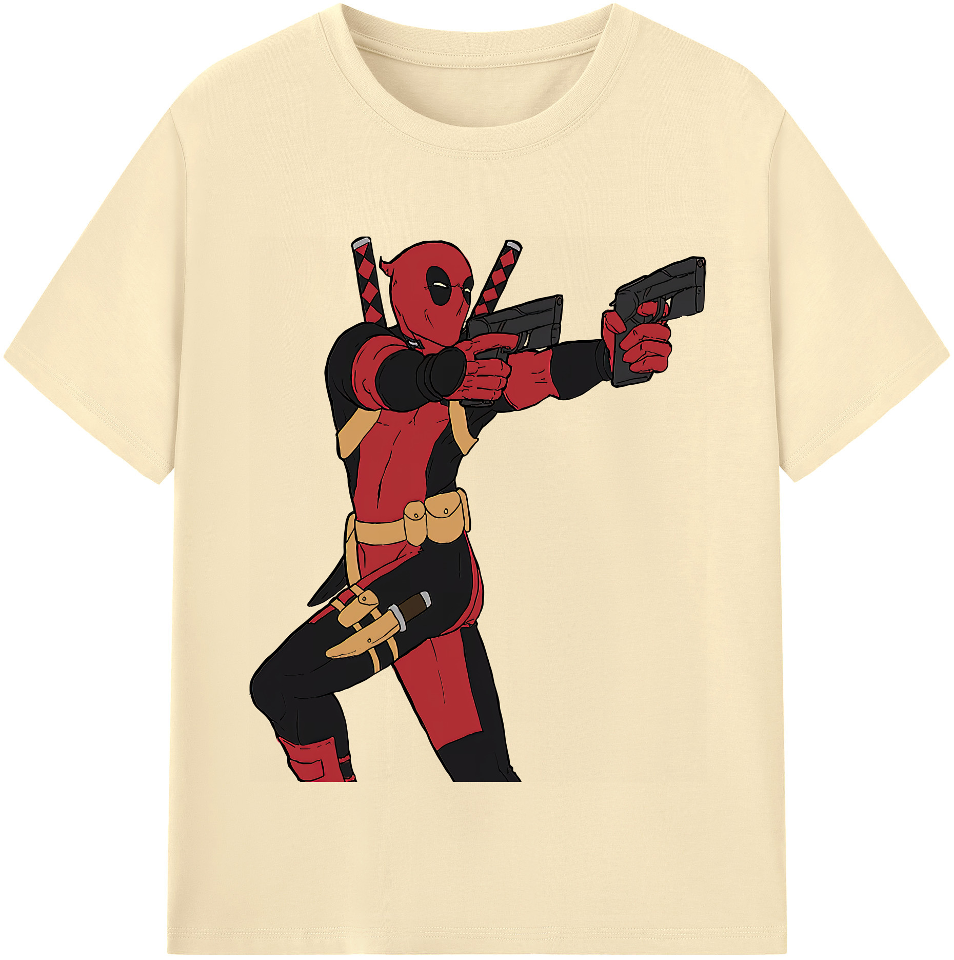 （画像用） Deadpool デッドプール 綿100％半袖Tシャツ（フロントプリント）