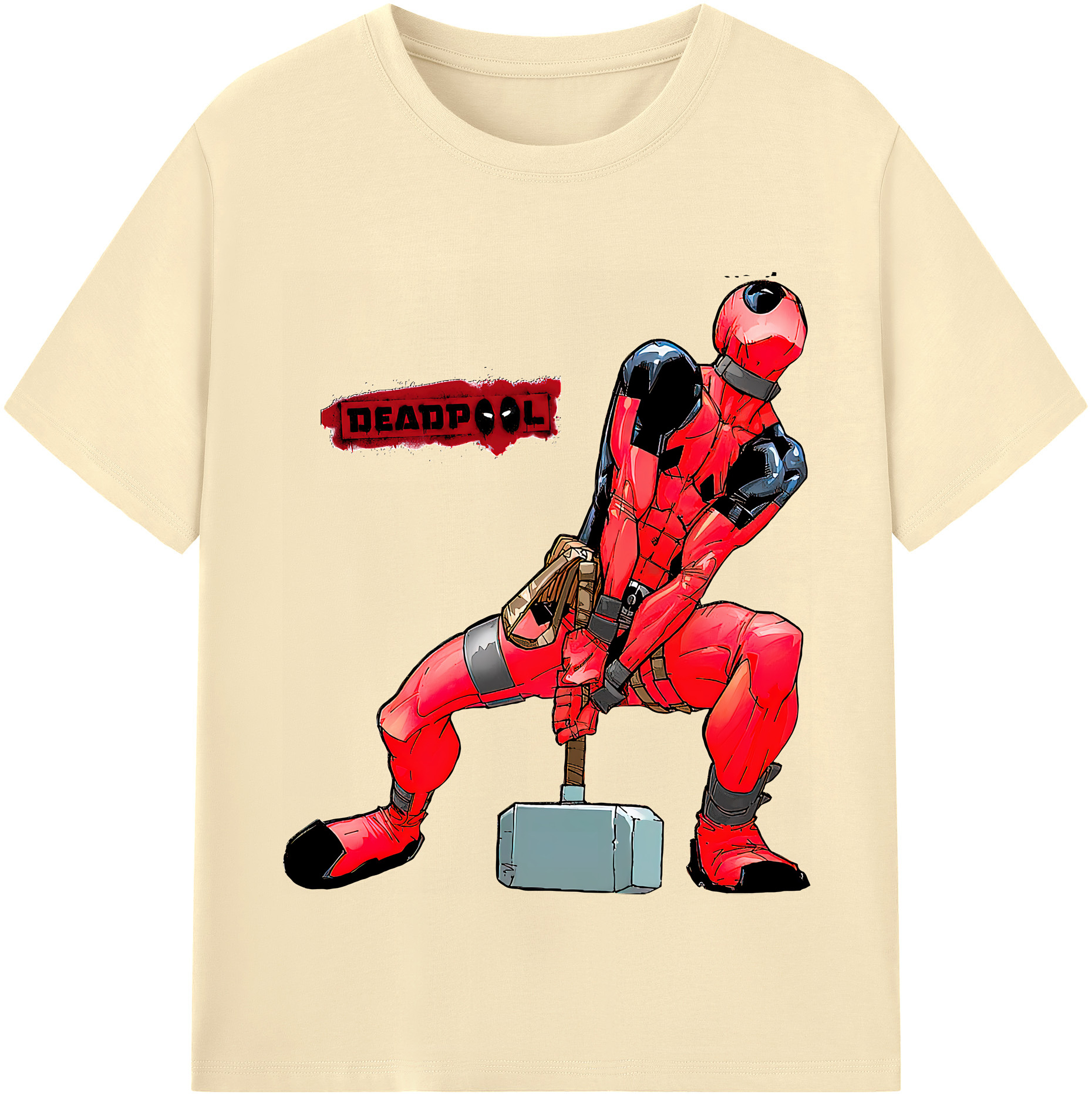 （画像用） Deadpool デッドプール 綿100％半袖Tシャツ（フロントプリント）