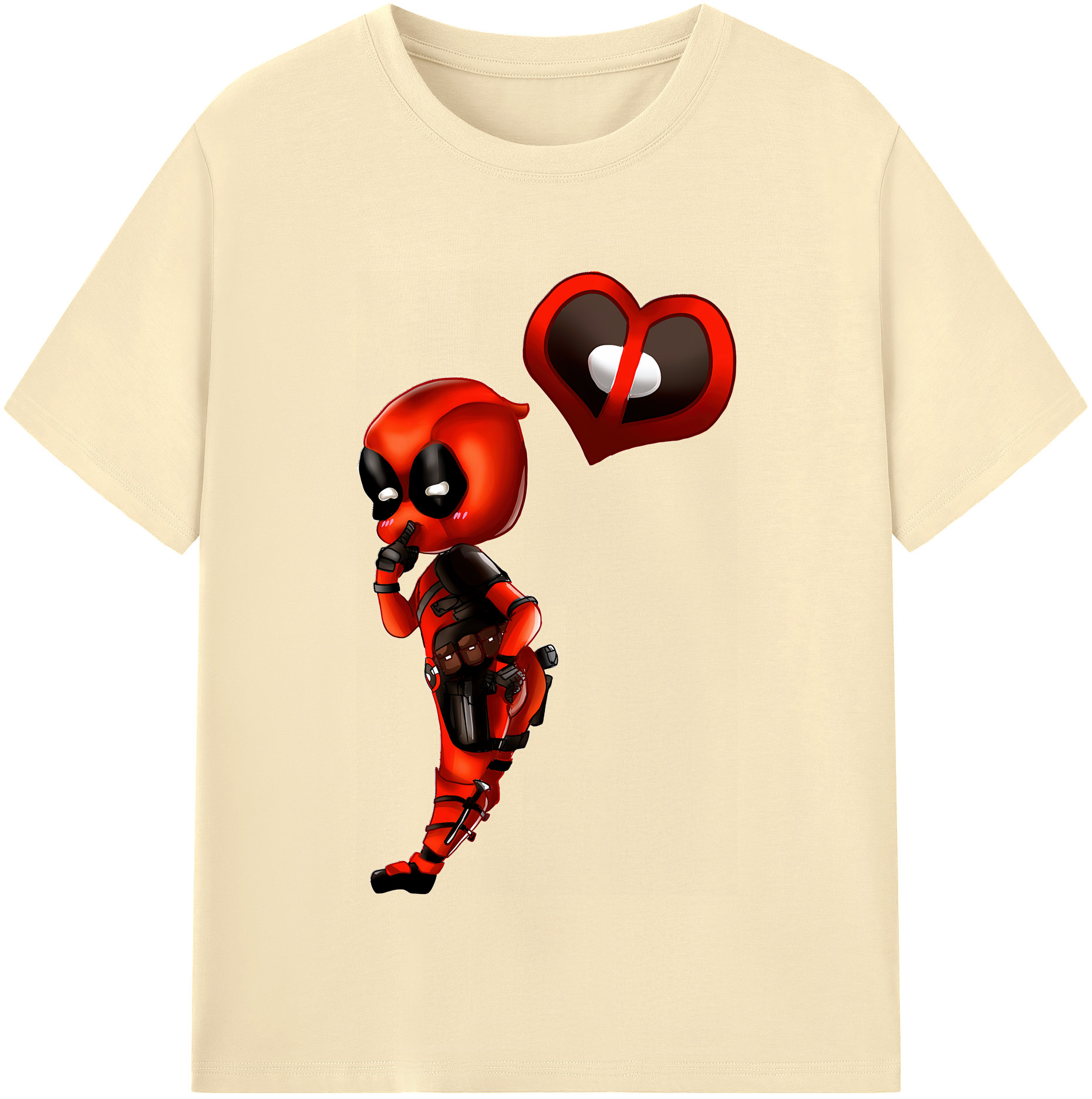（画像用） Deadpool デッドプール 綿100％半袖Tシャツ（フロントプリント）