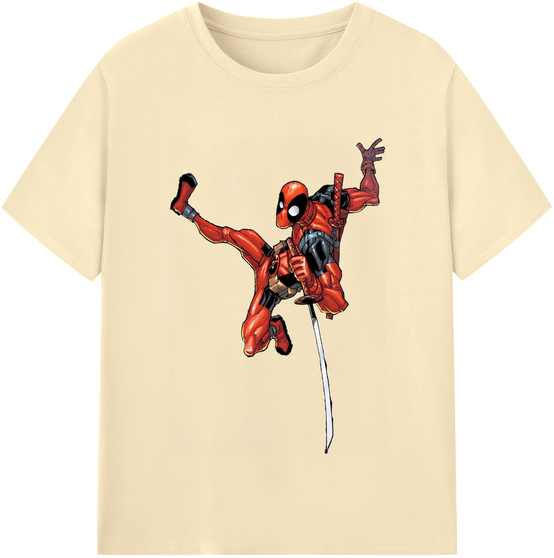 （画像用） Deadpool デッドプール 綿100％半袖Tシャツ（フロントプリント）