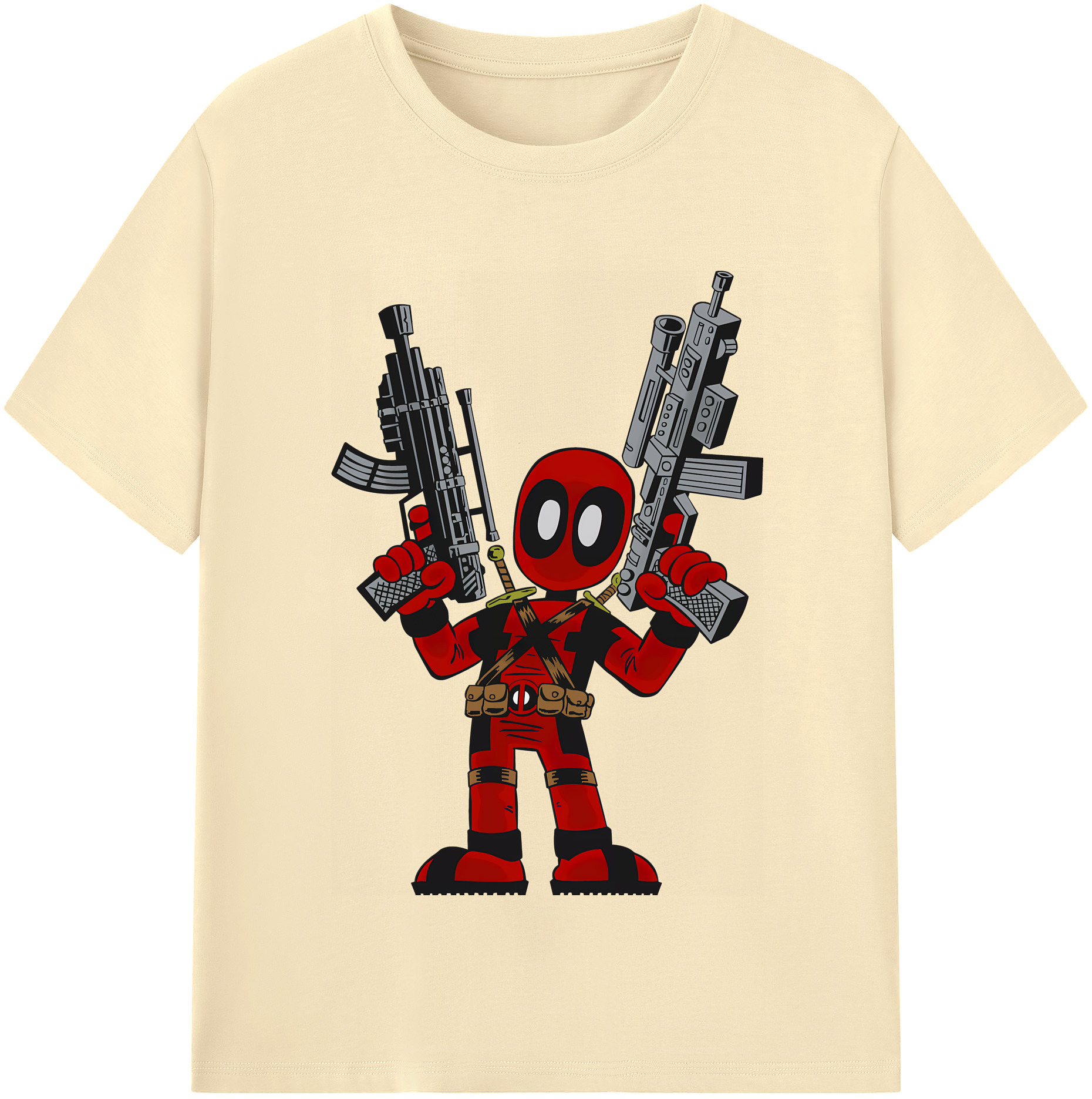 （画像用） Deadpool デッドプール 綿100％半袖Tシャツ（フロントプリント）