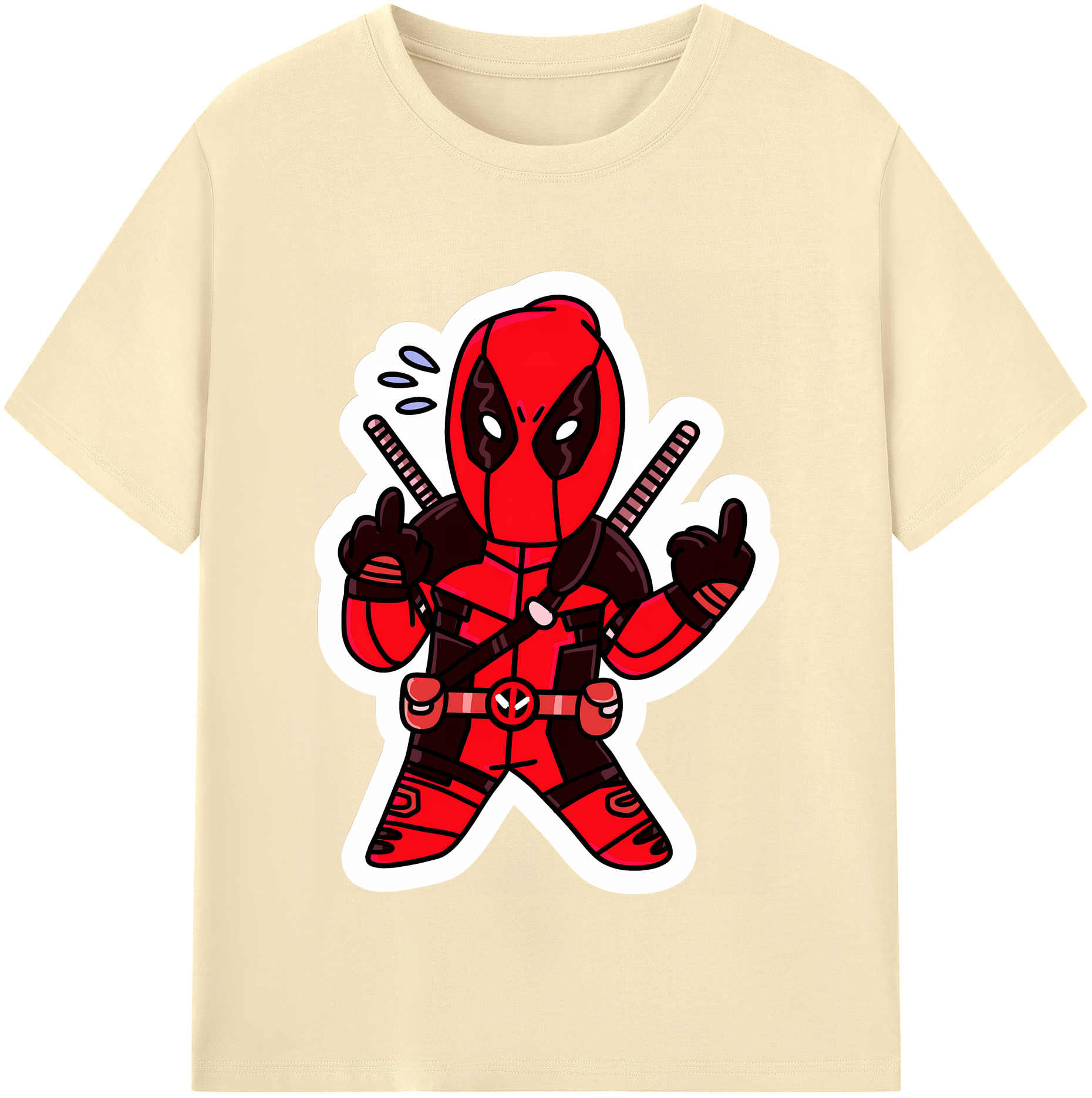 （画像用） Deadpool デッドプール 綿100％半袖Tシャツ（フロントプリント）