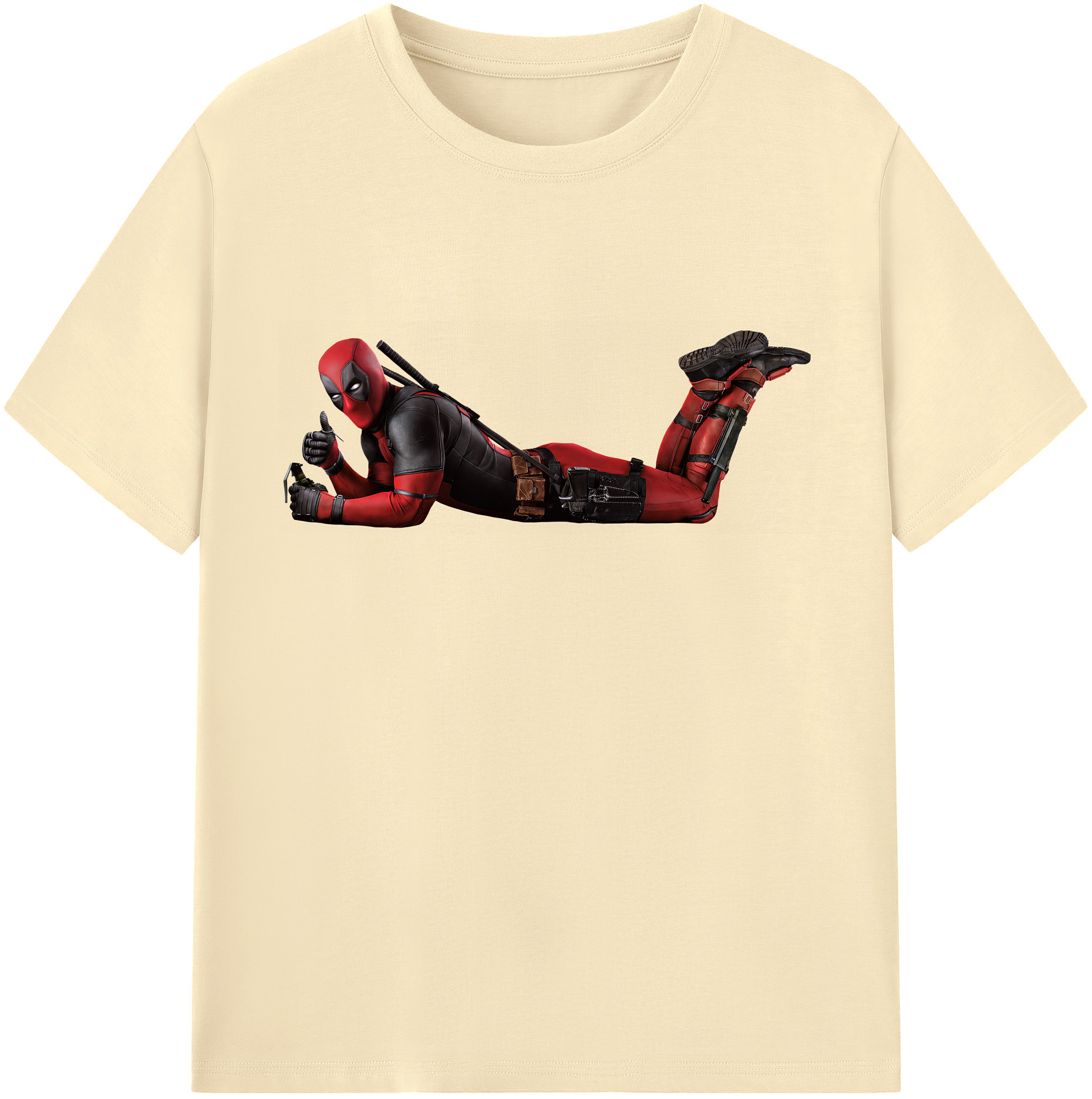 （画像用） Deadpool デッドプール 綿100％半袖Tシャツ（フロントプリント）