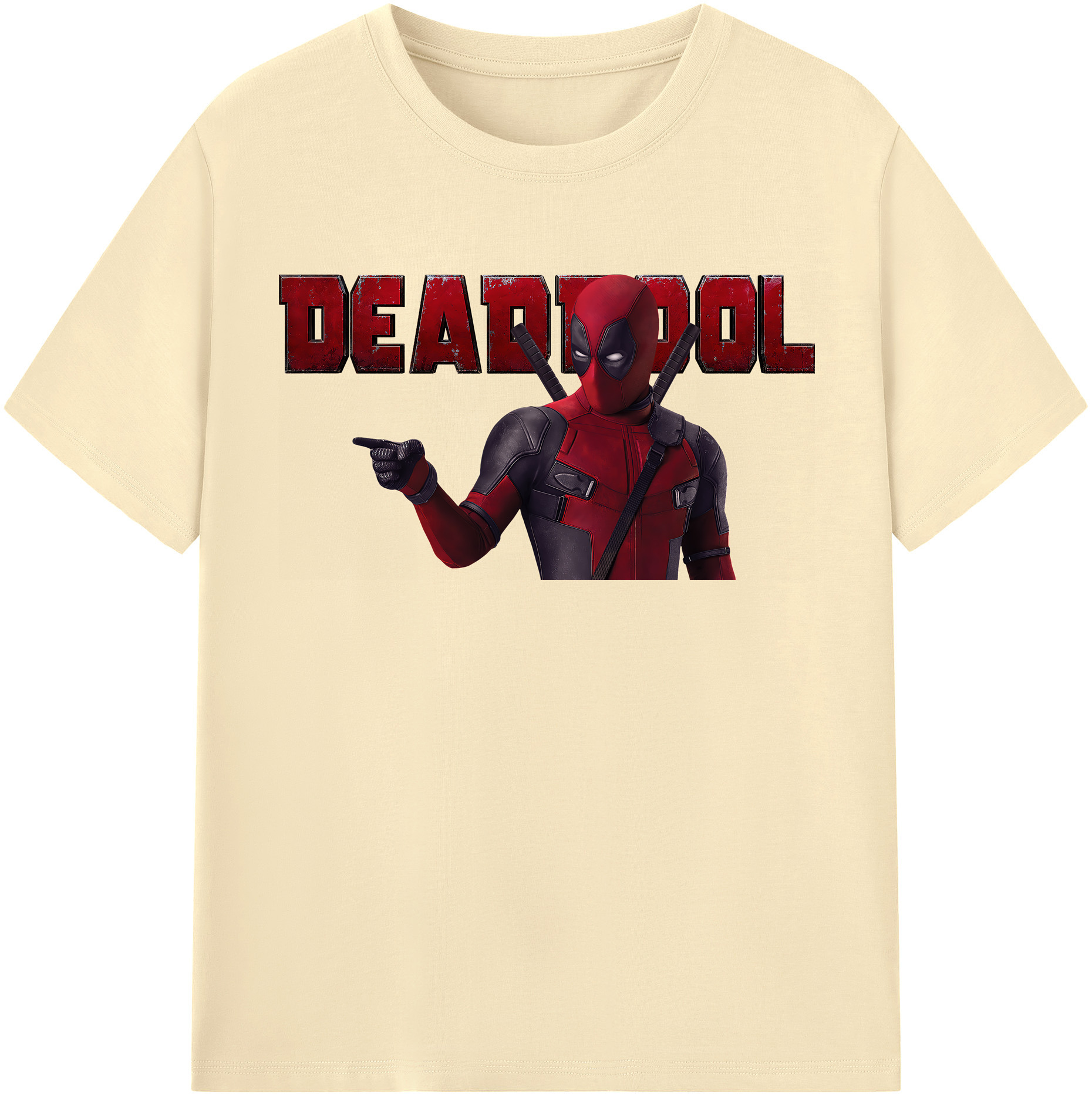 （画像用） Deadpool デッドプール 綿100％半袖Tシャツ（フロントプリント）