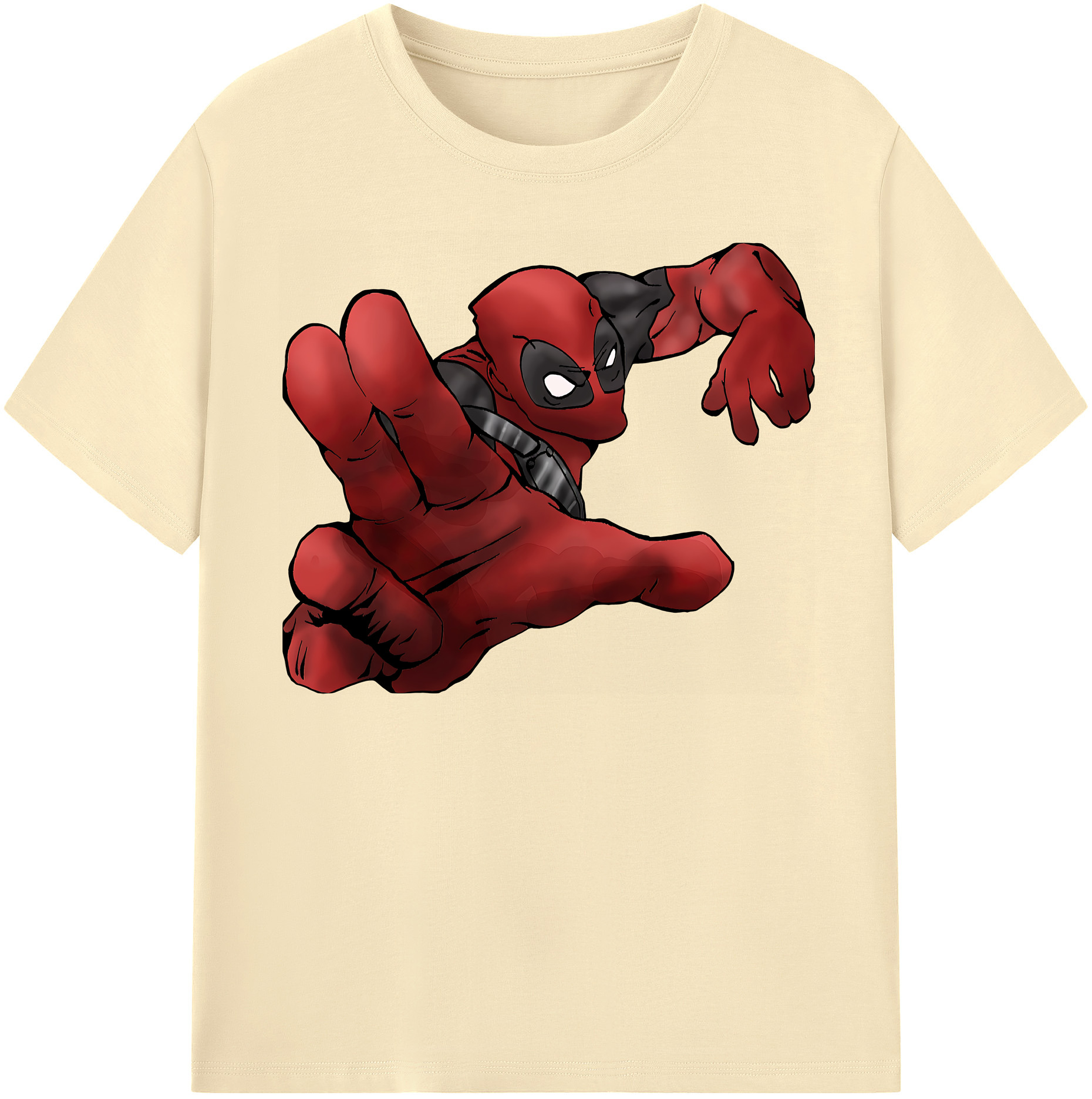 （画像用） Deadpool デッドプール 綿100％半袖Tシャツ（フロントプリント）