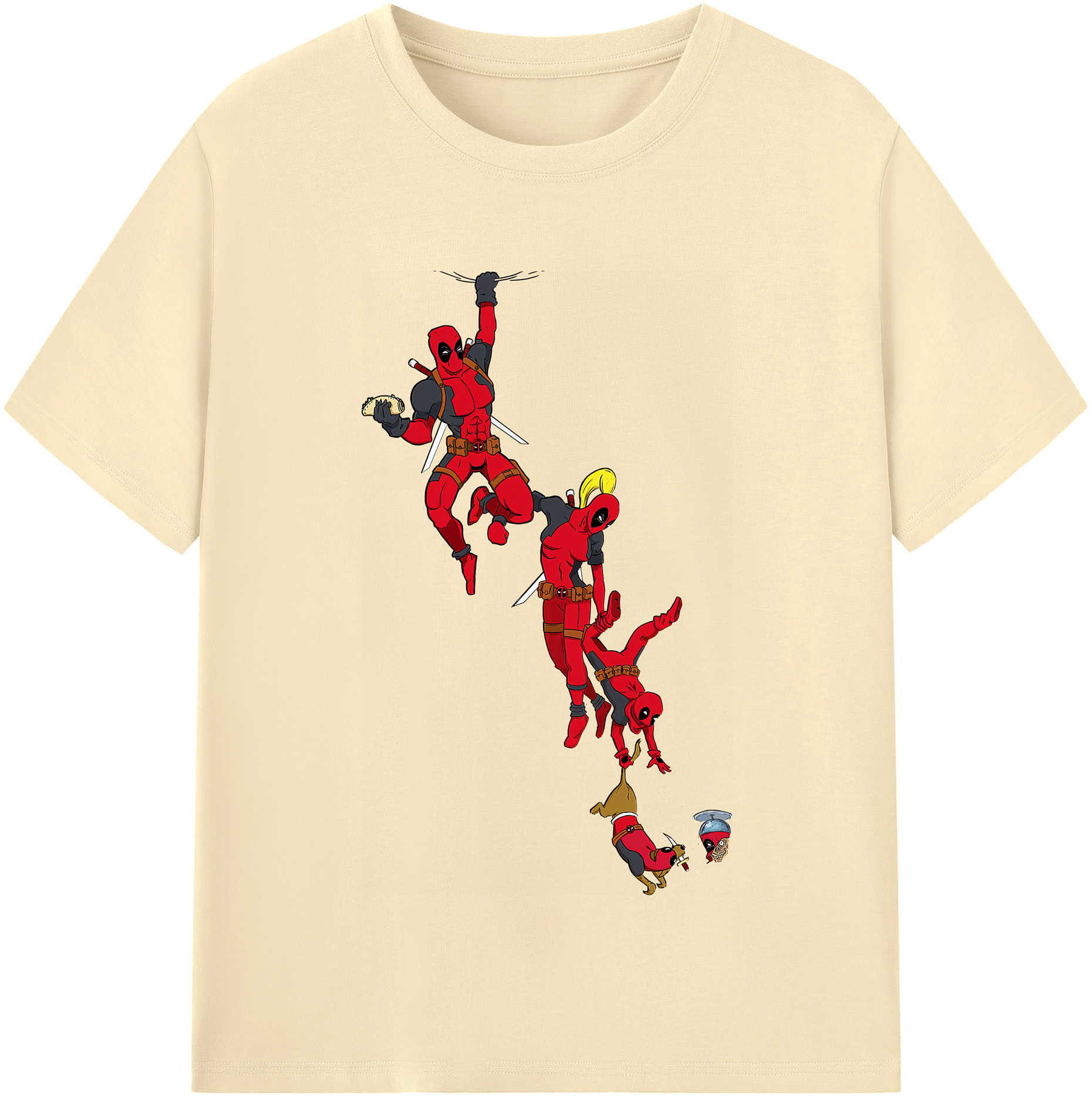 （画像用） Deadpool デッドプール 綿100％半袖Tシャツ（フロントプリント）