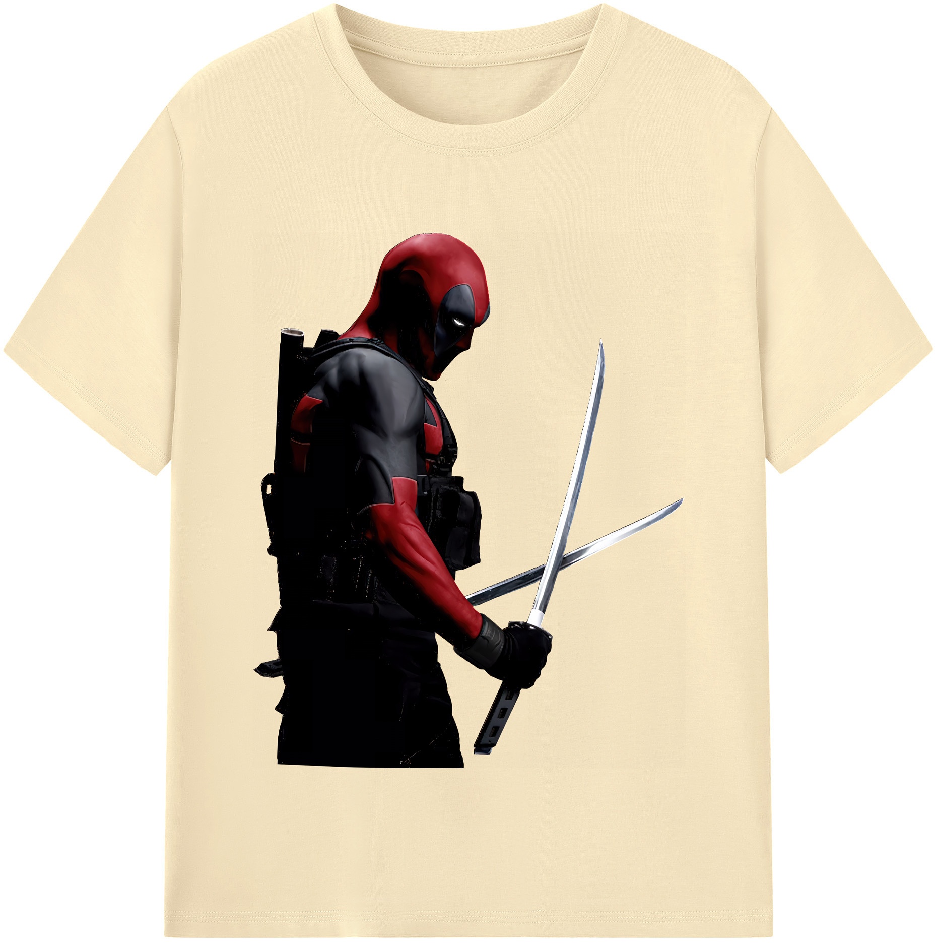（画像用） Deadpool デッドプール 綿100％半袖Tシャツ（フロントプリント）