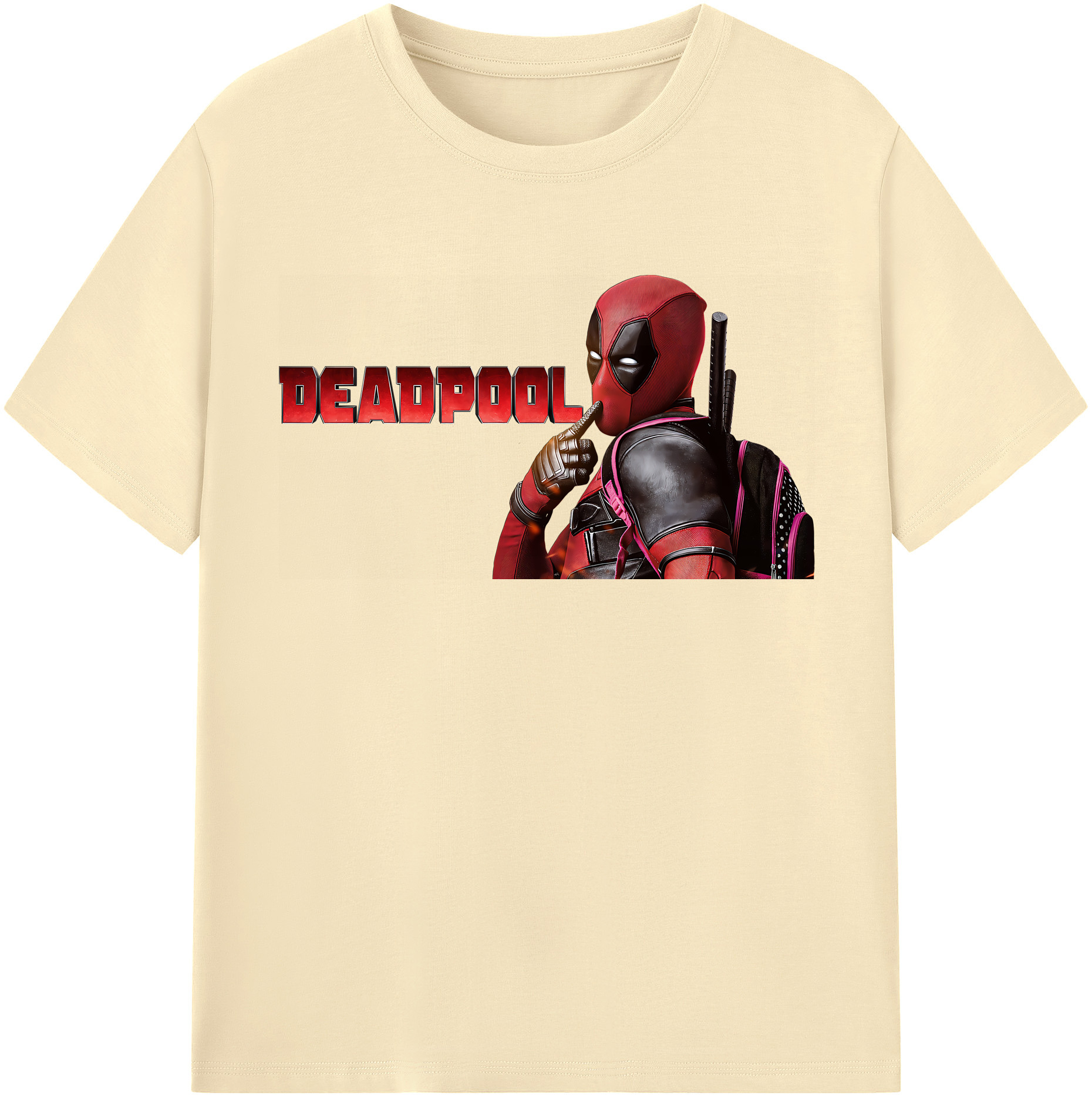 （画像用） Deadpool デッドプール 綿100％半袖Tシャツ（フロントプリント）