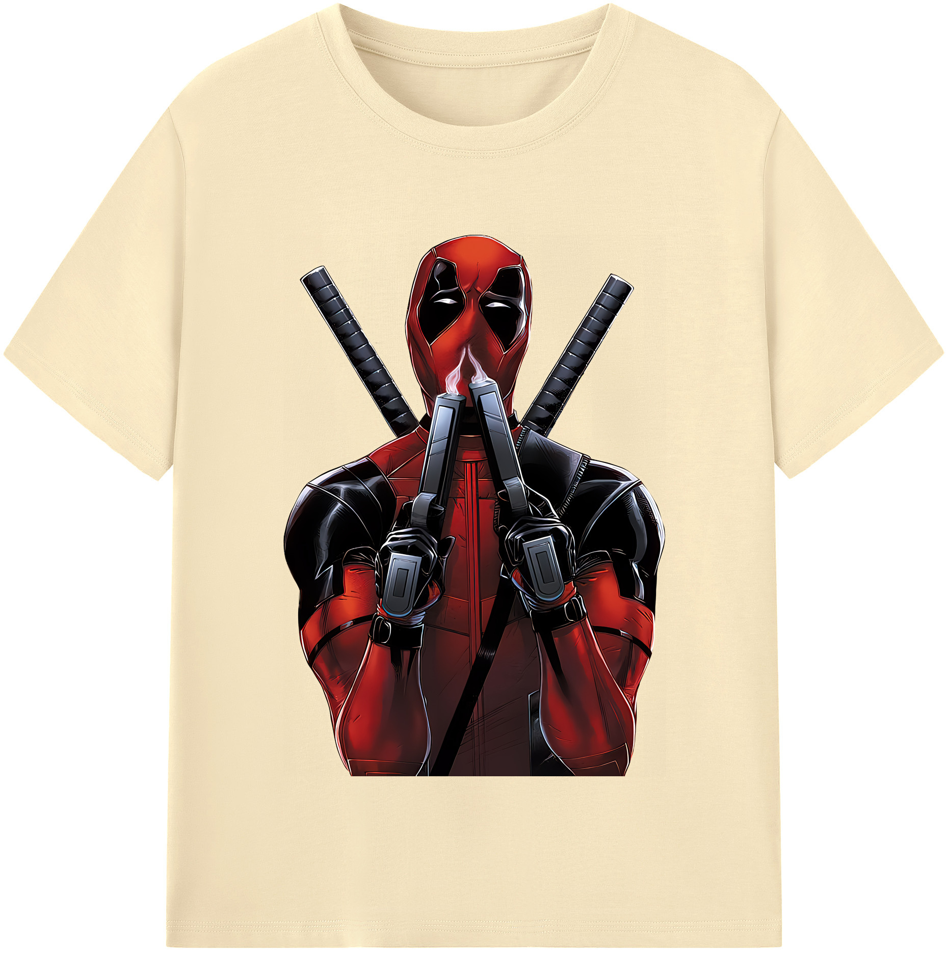 （画像用） Deadpool デッドプール 綿100％半袖Tシャツ（フロントプリント）