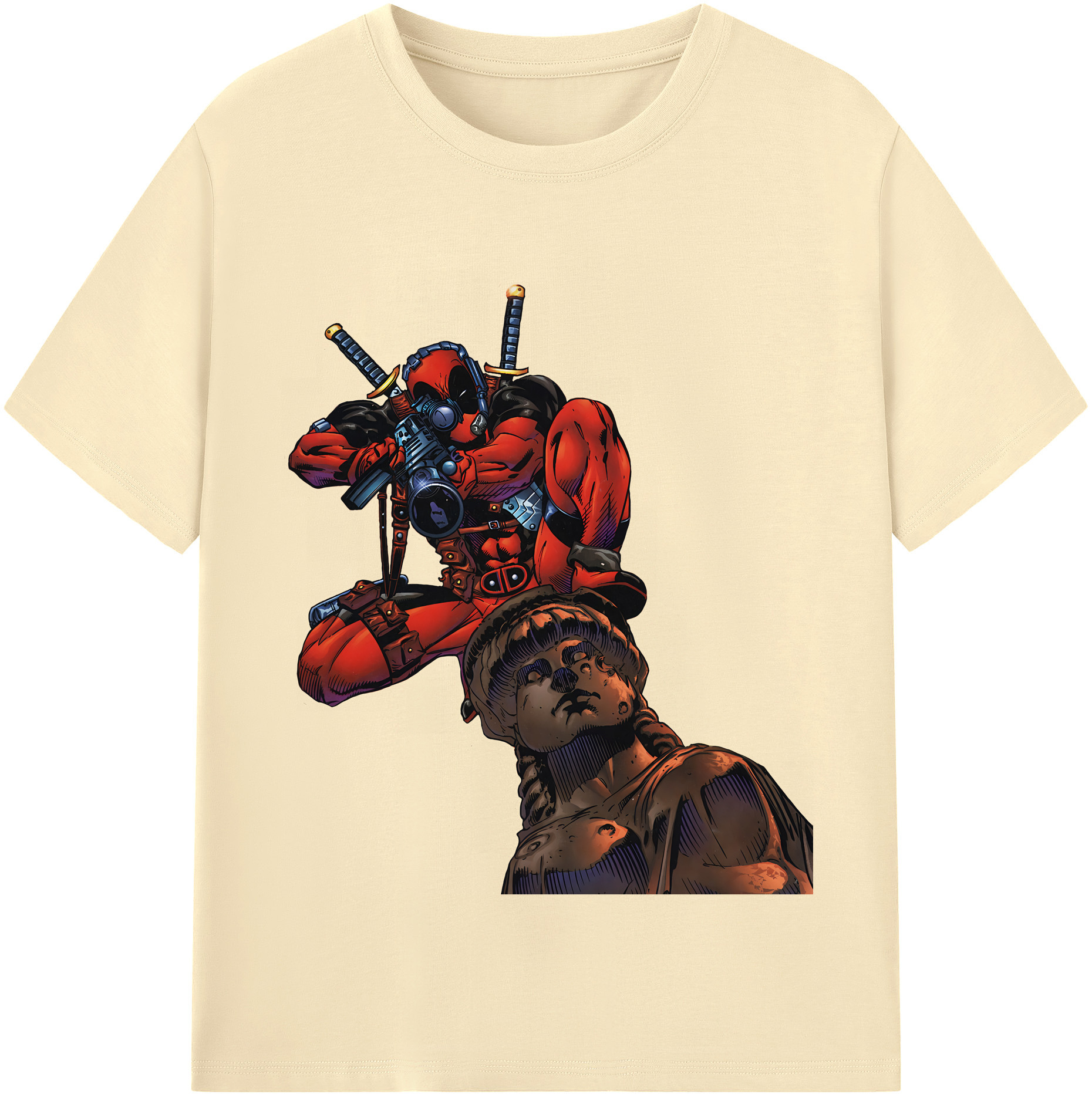 （画像用） Deadpool デッドプール 綿100％半袖Tシャツ（フロントプリント）