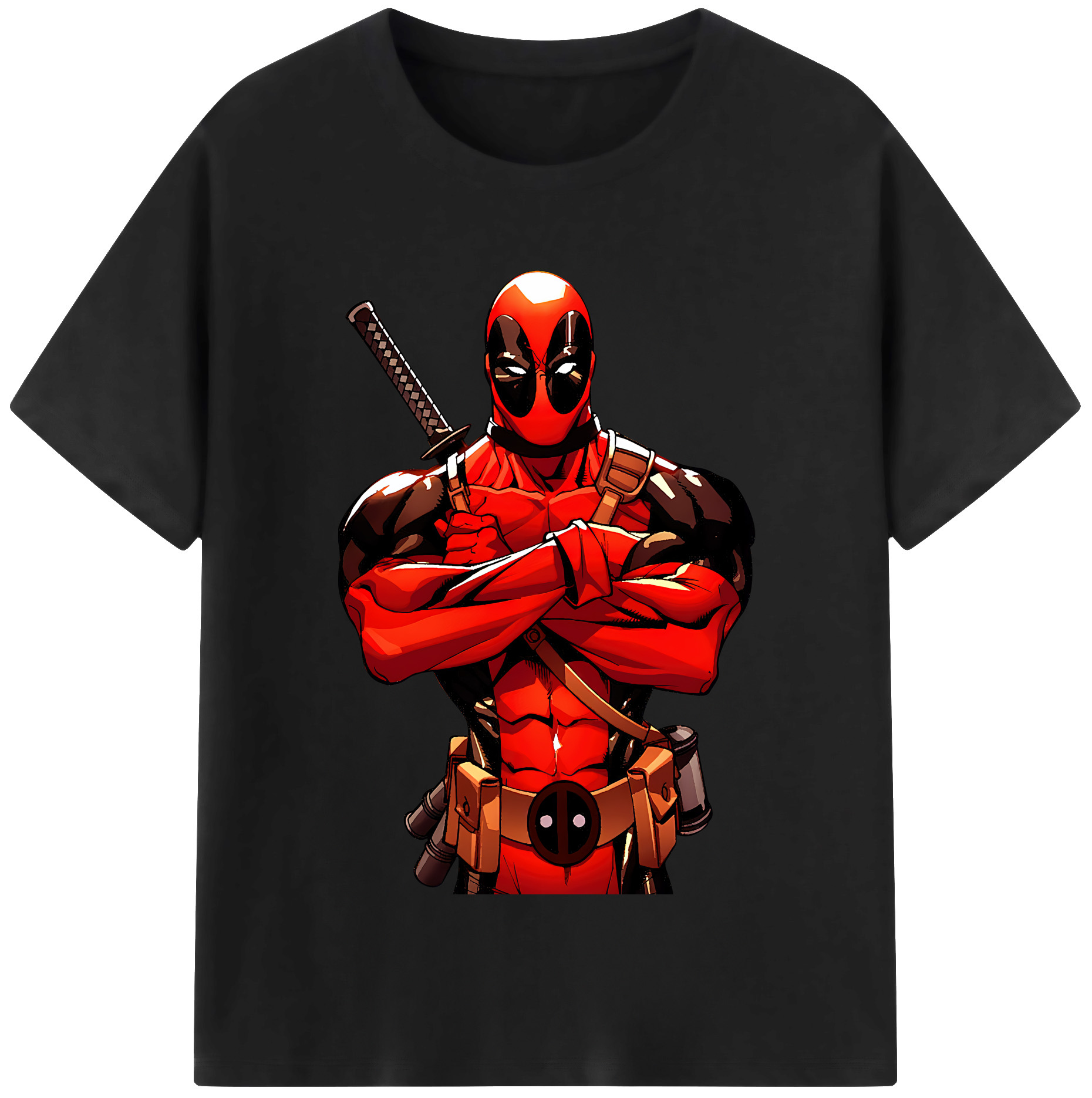 （画像用） Deadpool デッドプール 綿100％半袖Tシャツ（フロントプリント）