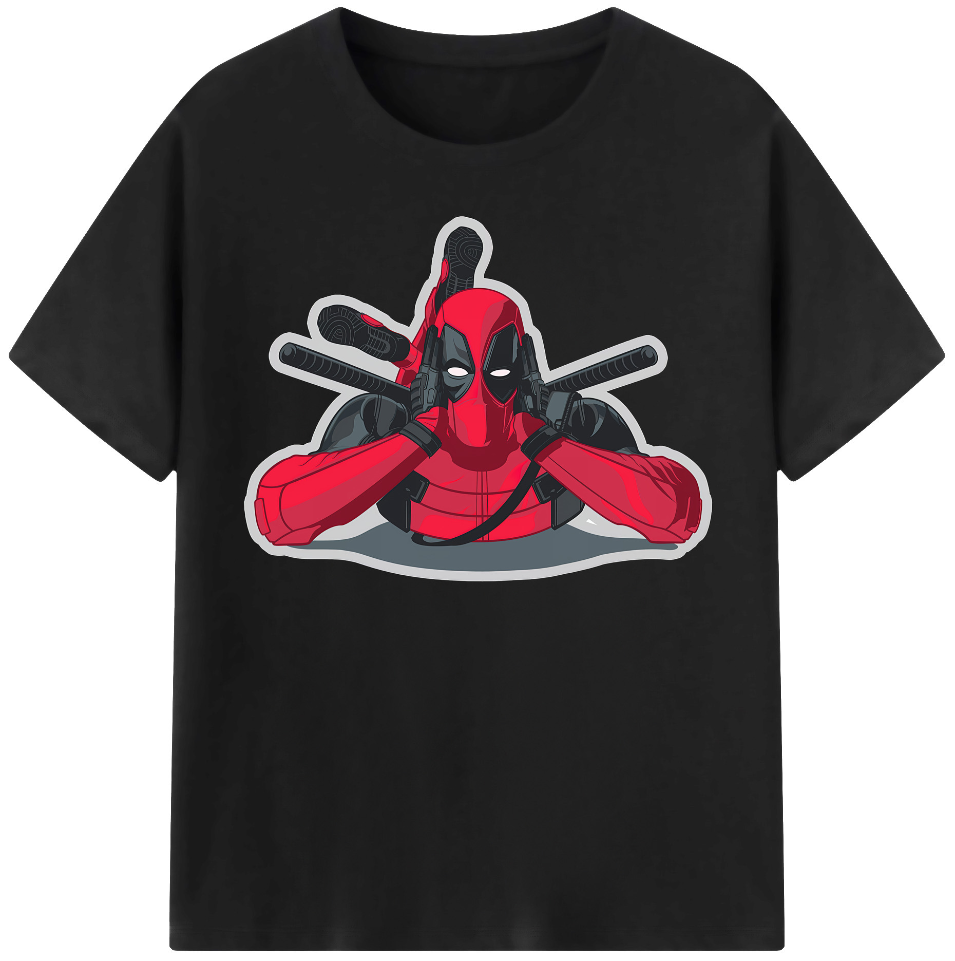 （画像用） Deadpool デッドプール 綿100％半袖Tシャツ（フロントプリント）