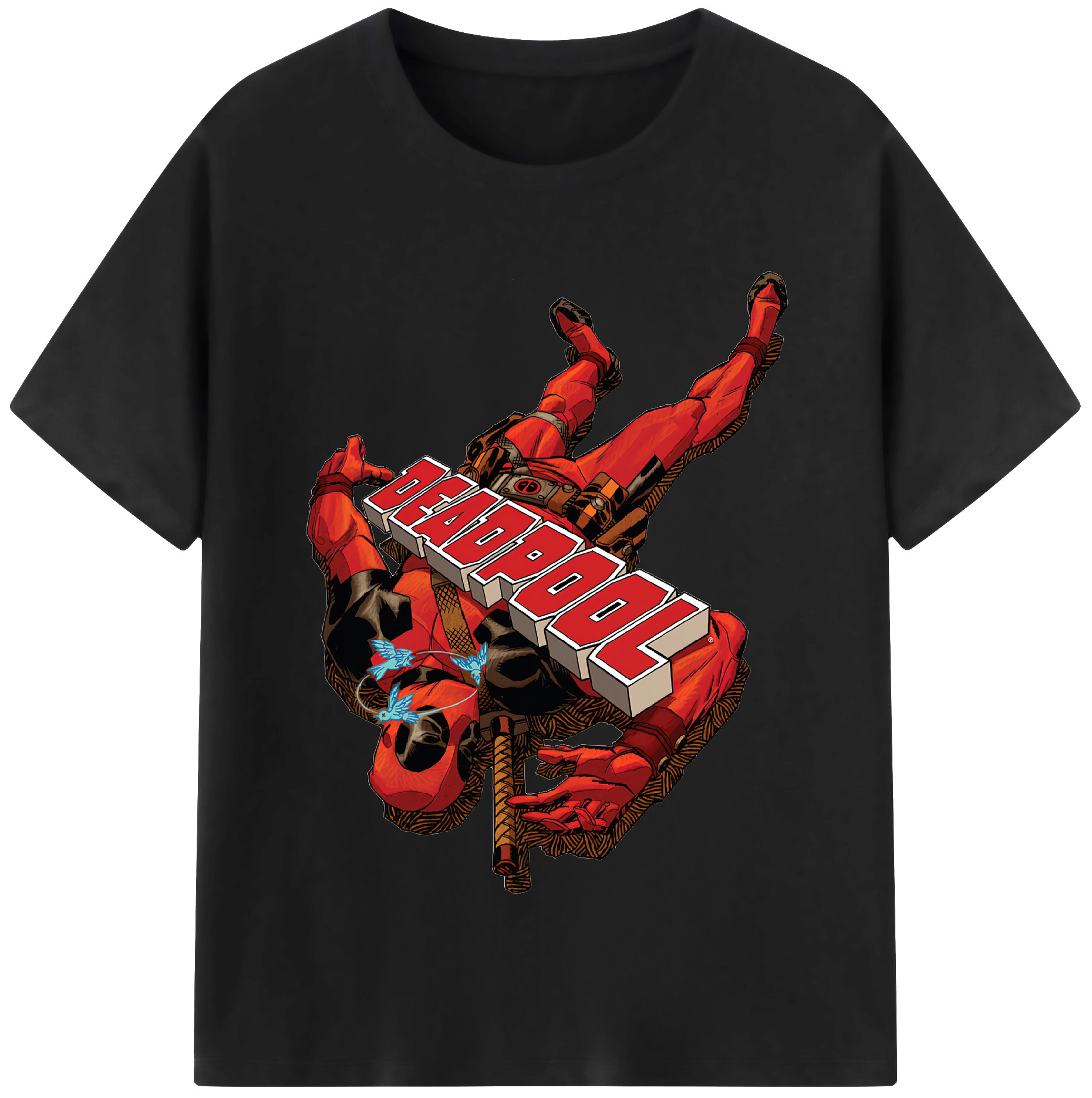 （画像用） Deadpool デッドプール 綿100％半袖Tシャツ（フロントプリント）