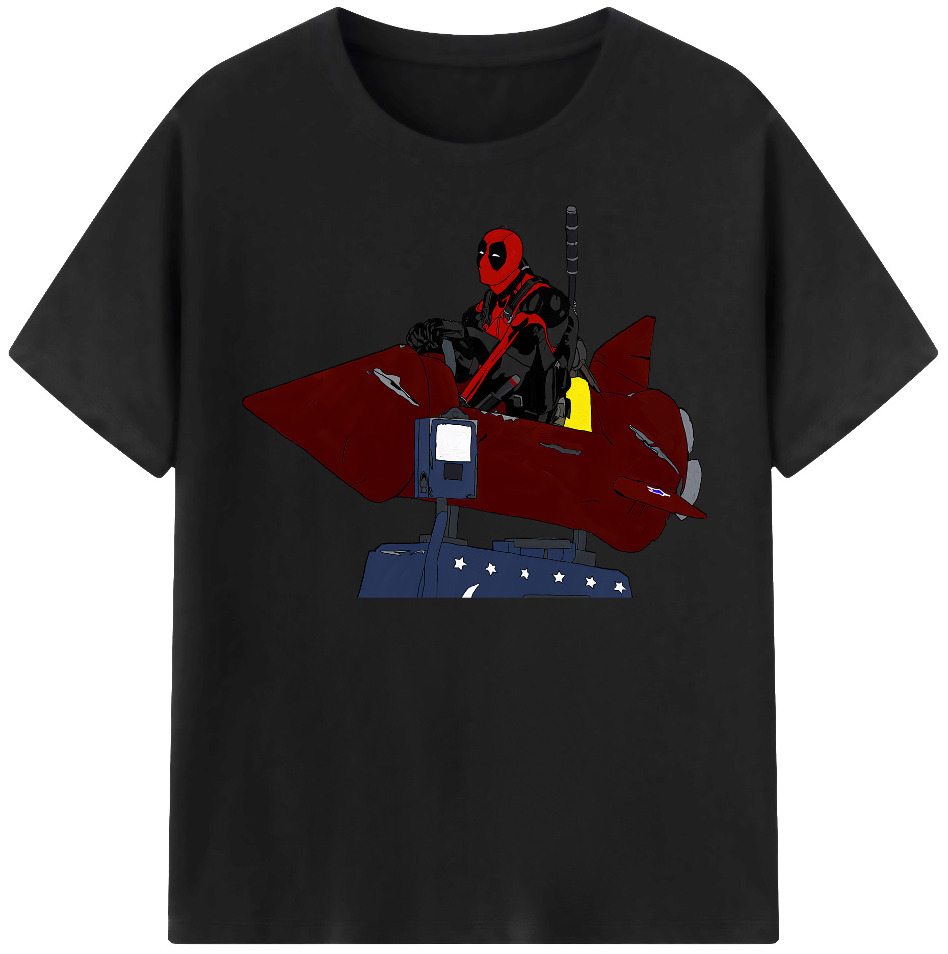 （画像用） Deadpool デッドプール 綿100％半袖Tシャツ（フロントプリント）