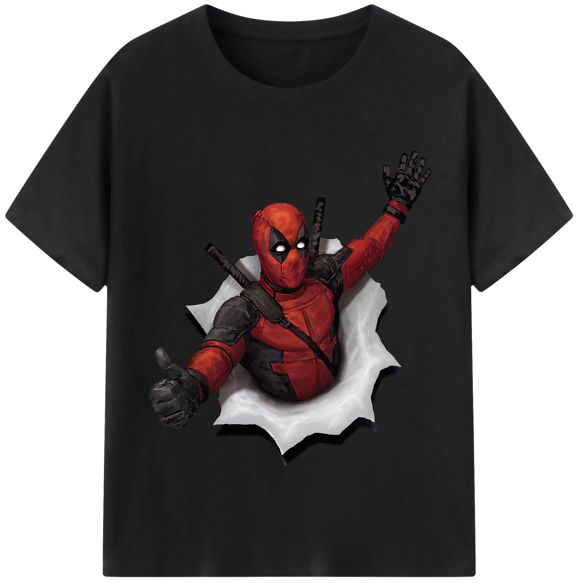（画像用） Deadpool デッドプール 綿100％半袖Tシャツ（フロントプリント）