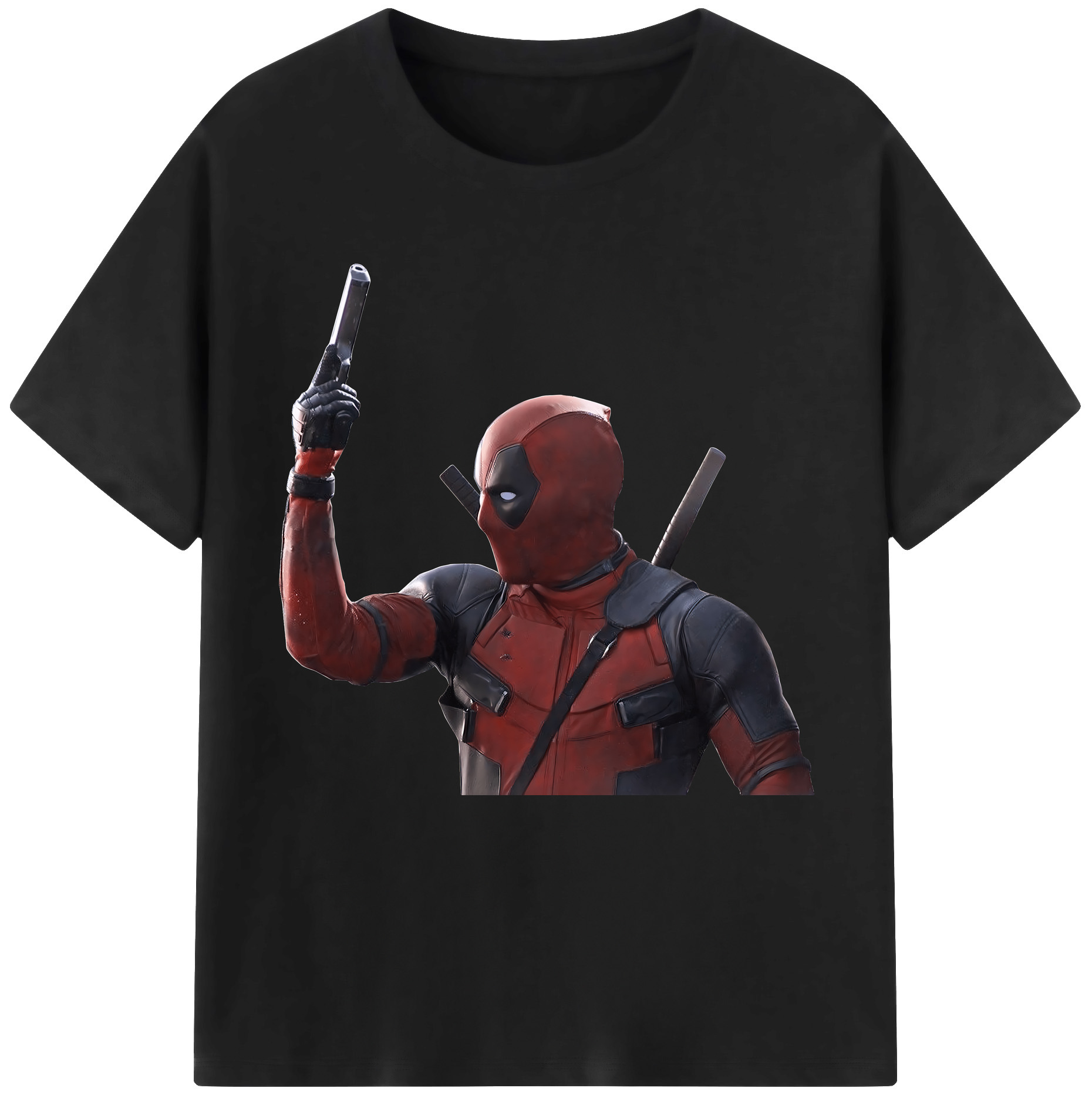 （画像用） Deadpool デッドプール 綿100％半袖Tシャツ（フロントプリント）