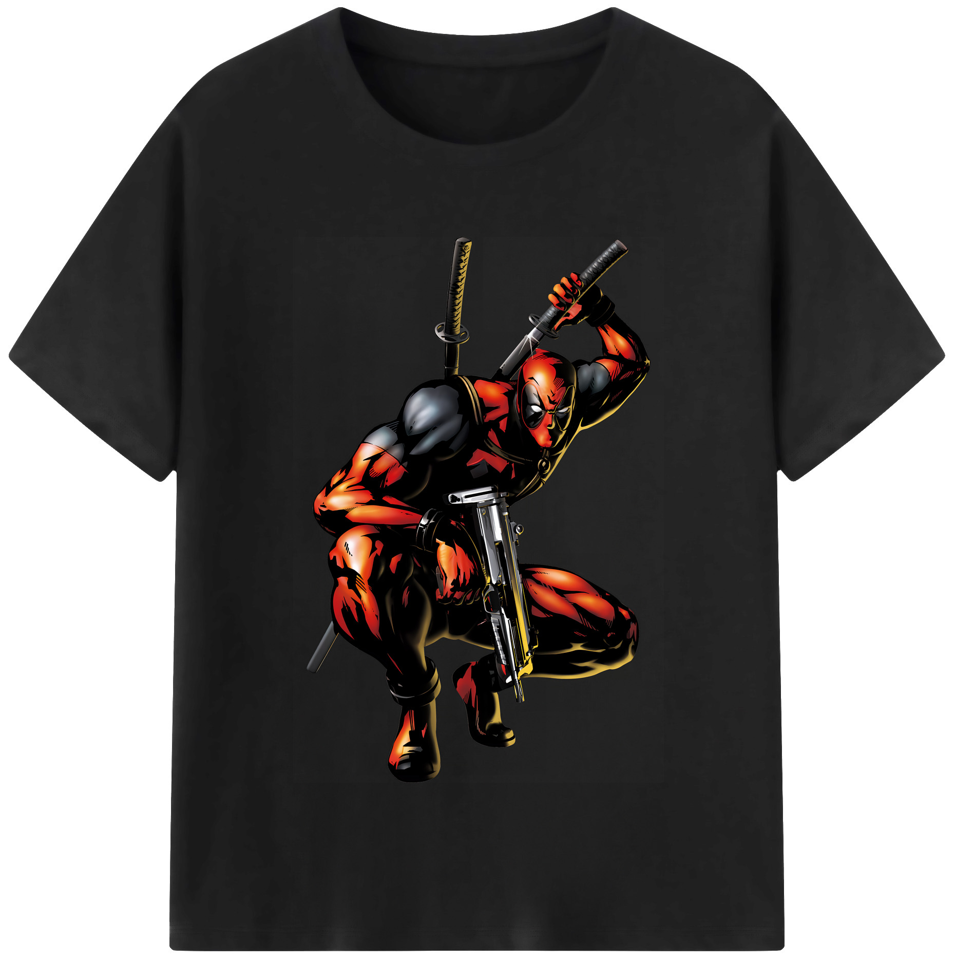 （画像用） Deadpool デッドプール 綿100％半袖Tシャツ（フロントプリント）