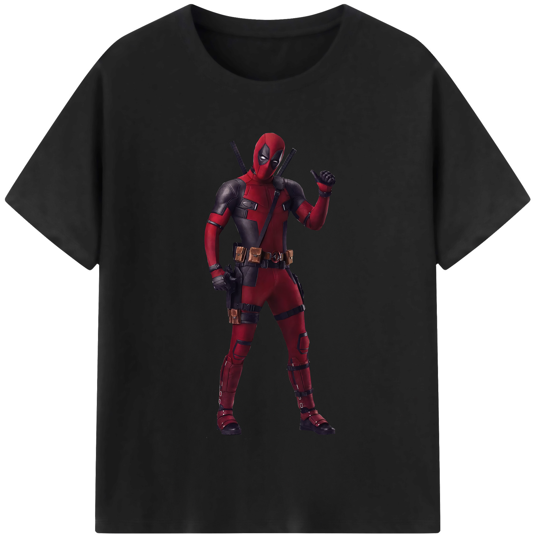 （画像用） Deadpool デッドプール 綿100％半袖Tシャツ（フロントプリント）