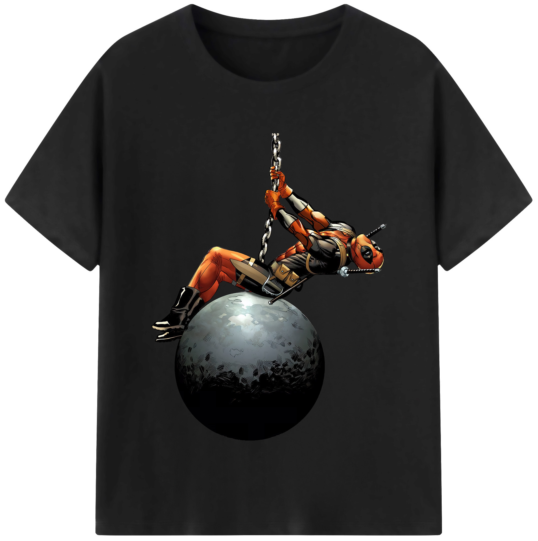 （画像用） Deadpool デッドプール 綿100％半袖Tシャツ（フロントプリント）