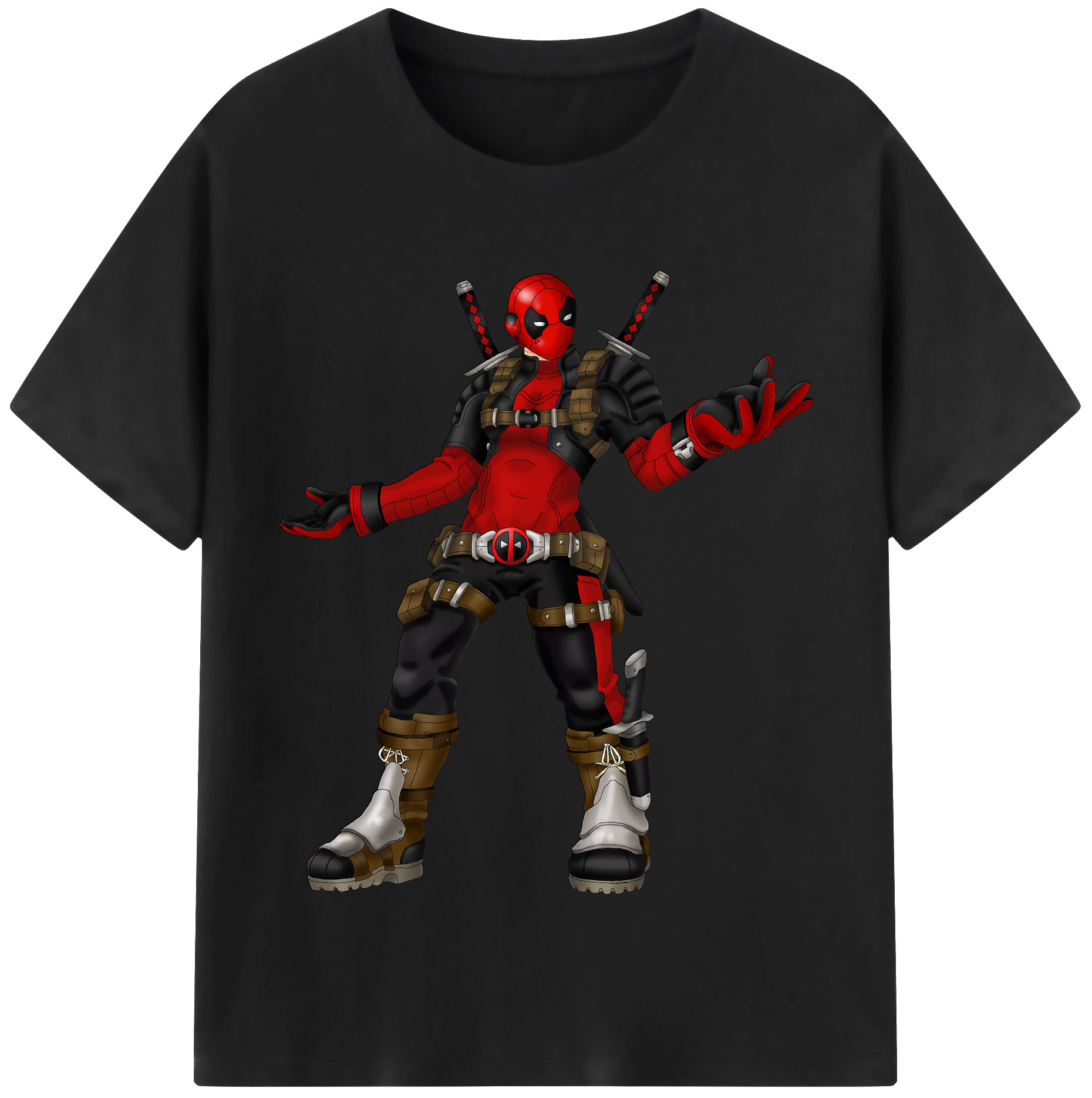 （画像用） Deadpool デッドプール 綿100％半袖Tシャツ（フロントプリント）