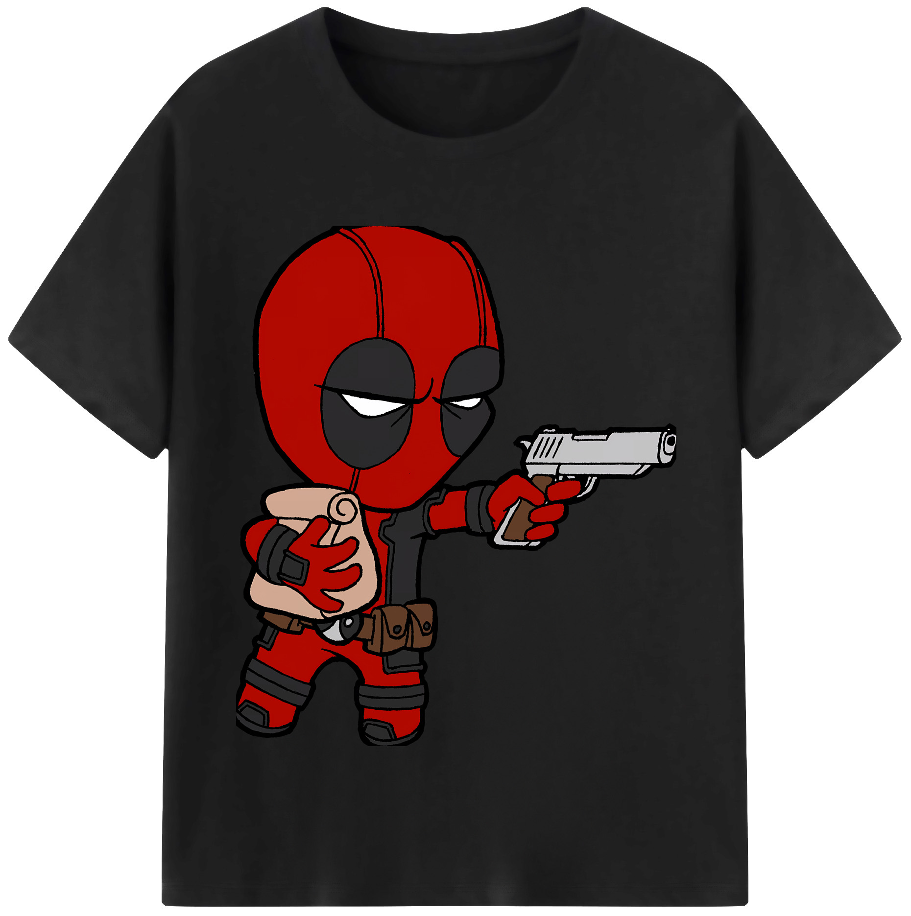 （画像用） Deadpool デッドプール 綿100％半袖Tシャツ（フロントプリント）