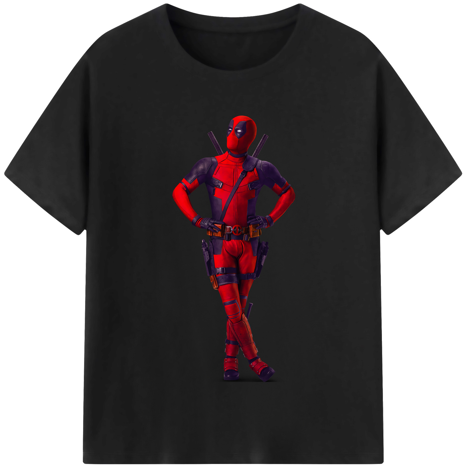 （画像用） Deadpool デッドプール 綿100％半袖Tシャツ（フロントプリント）