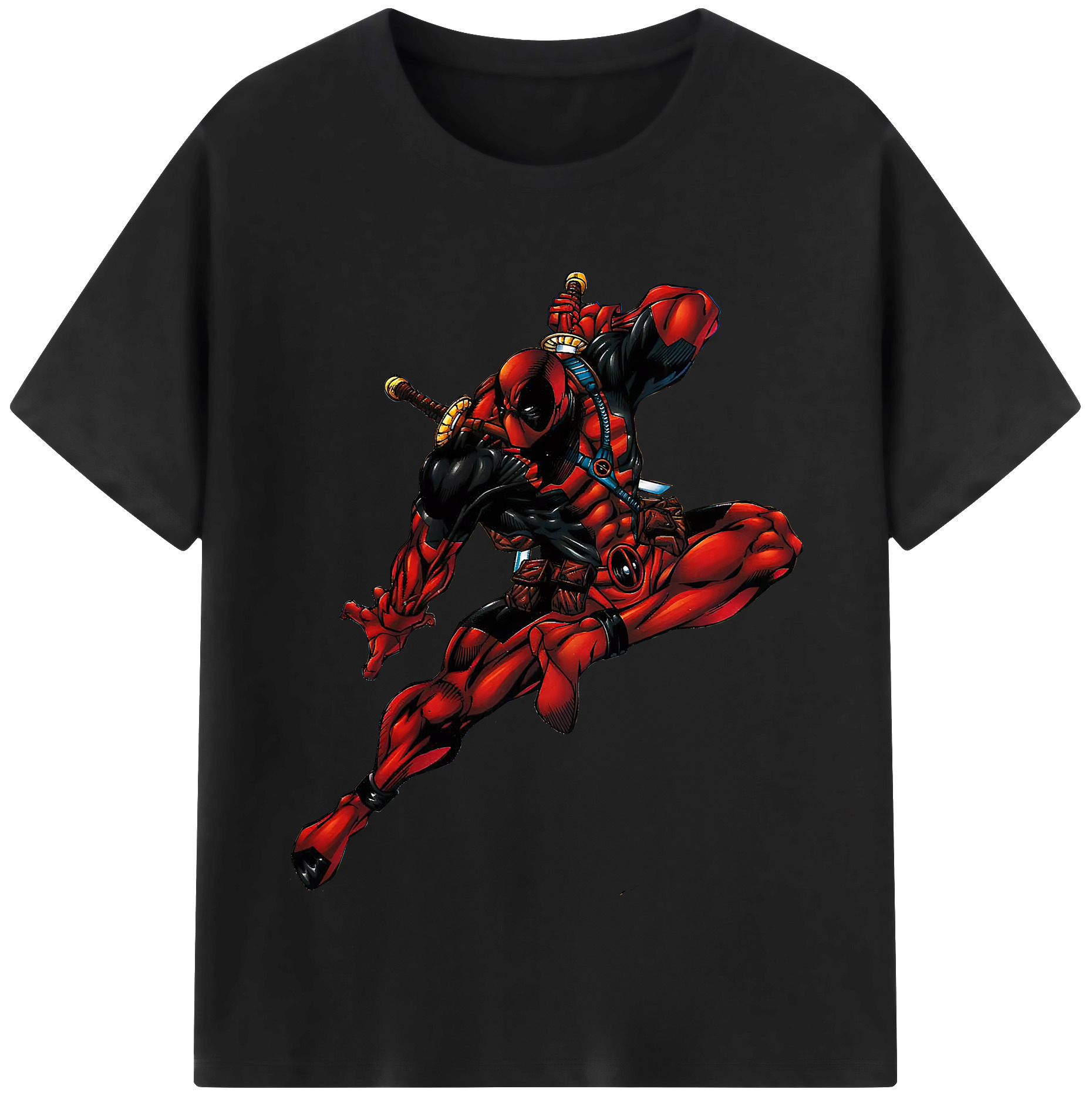 （画像用） Deadpool デッドプール 綿100％半袖Tシャツ（フロントプリント）