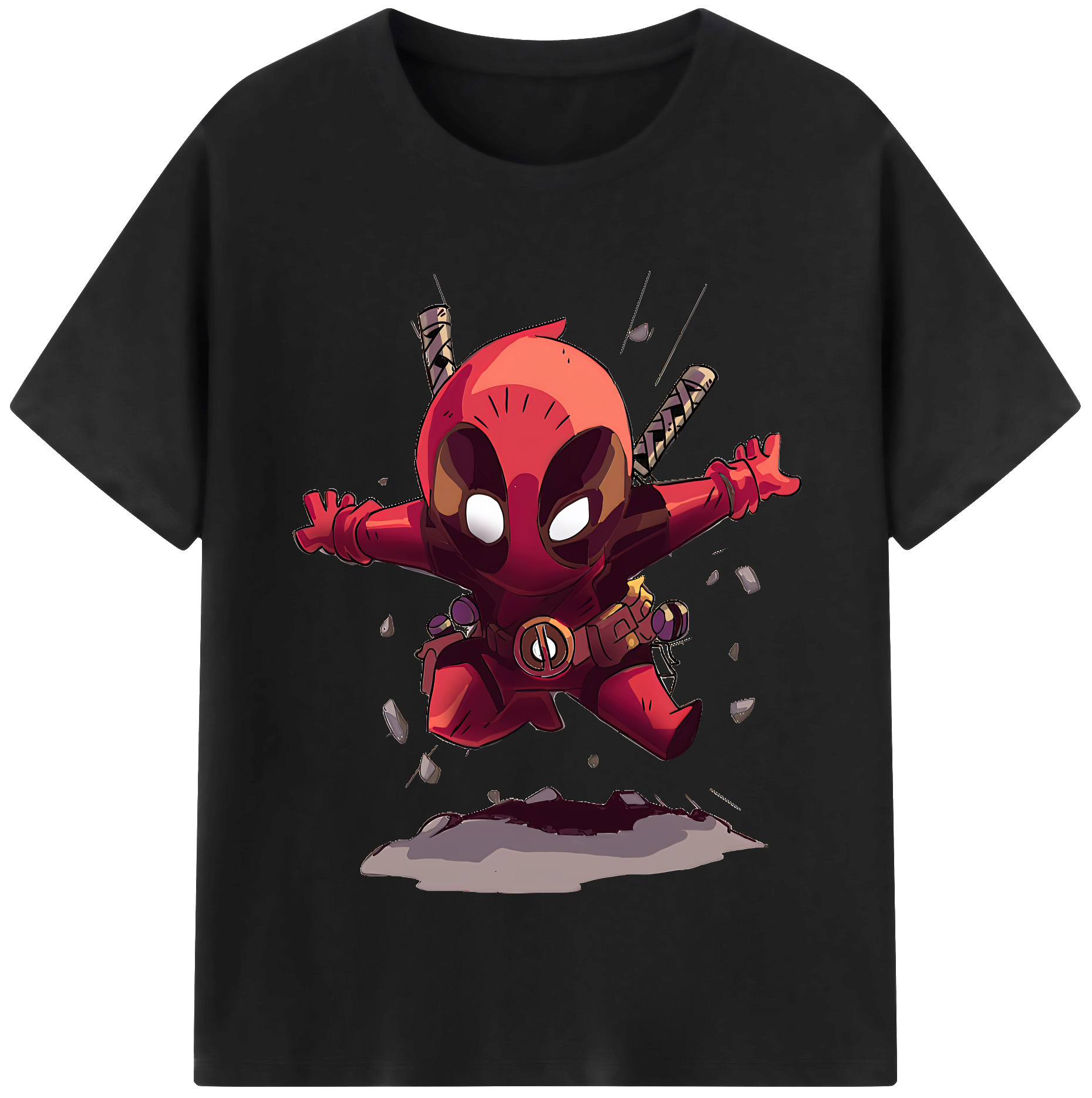 （画像用） Deadpool デッドプール 綿100％半袖Tシャツ（フロントプリント）