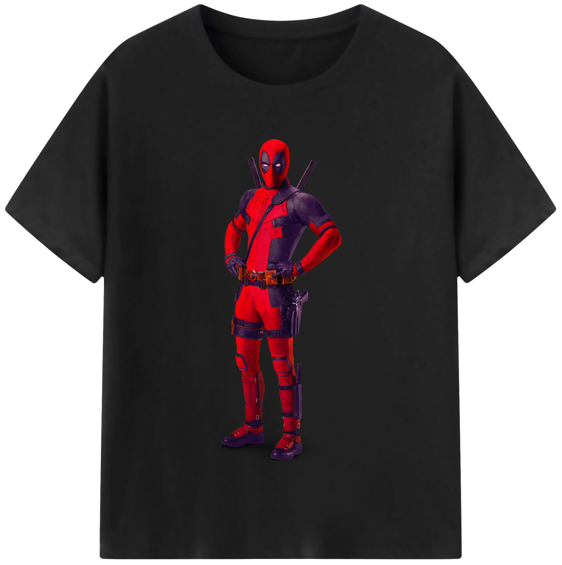 （画像用） Deadpool デッドプール 綿100％半袖Tシャツ（フロントプリント）