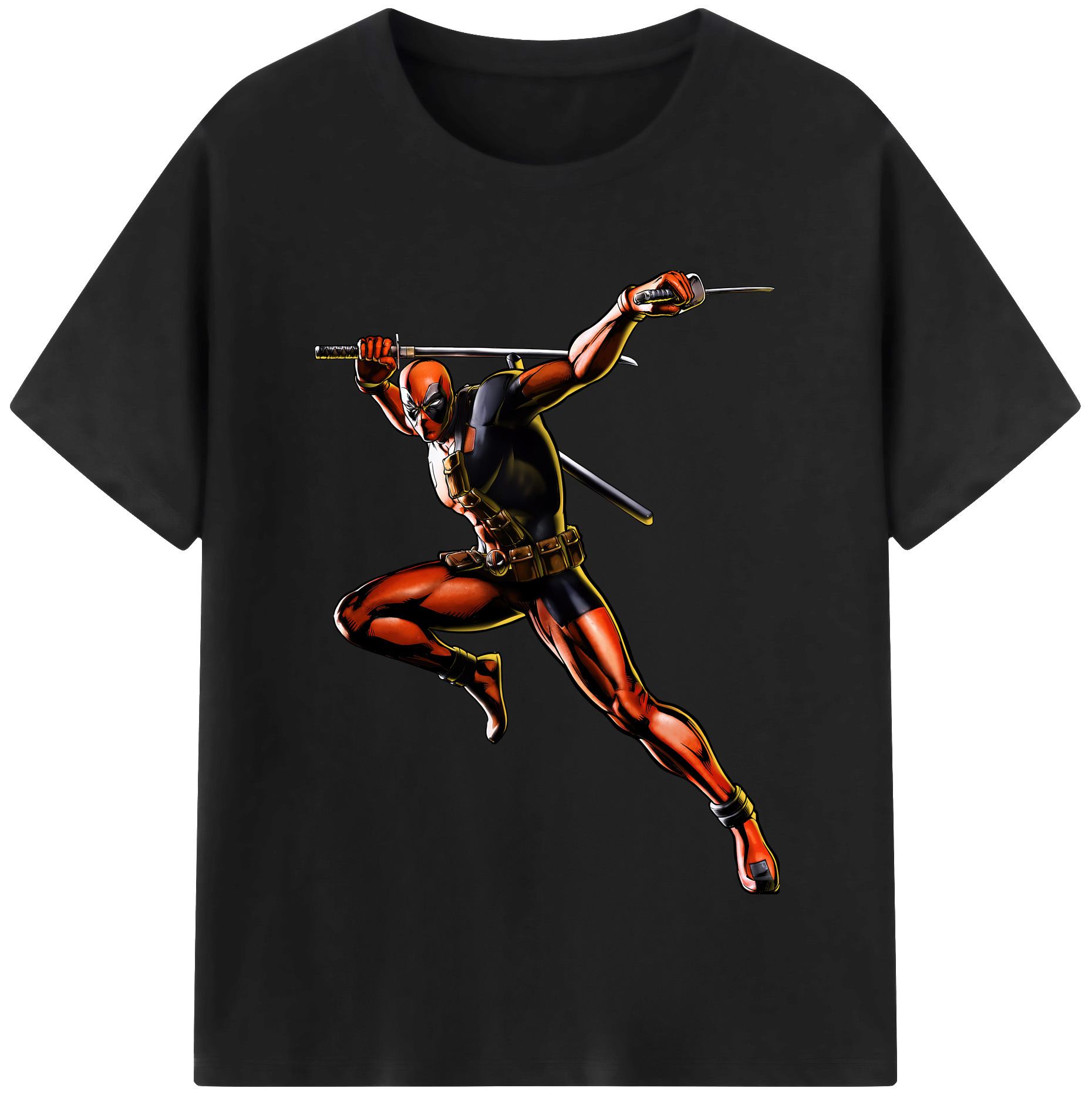 （画像用） Deadpool デッドプール 綿100％半袖Tシャツ（フロントプリント）