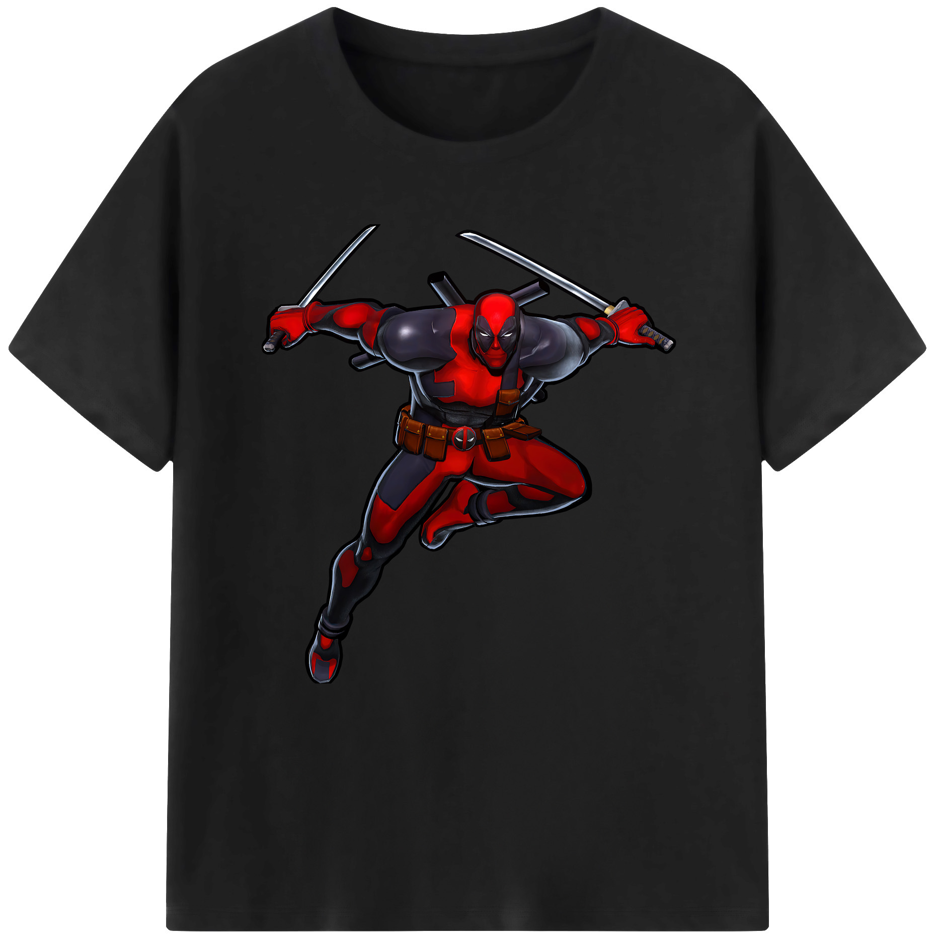 （画像用） Deadpool デッドプール 綿100％半袖Tシャツ（フロントプリント）