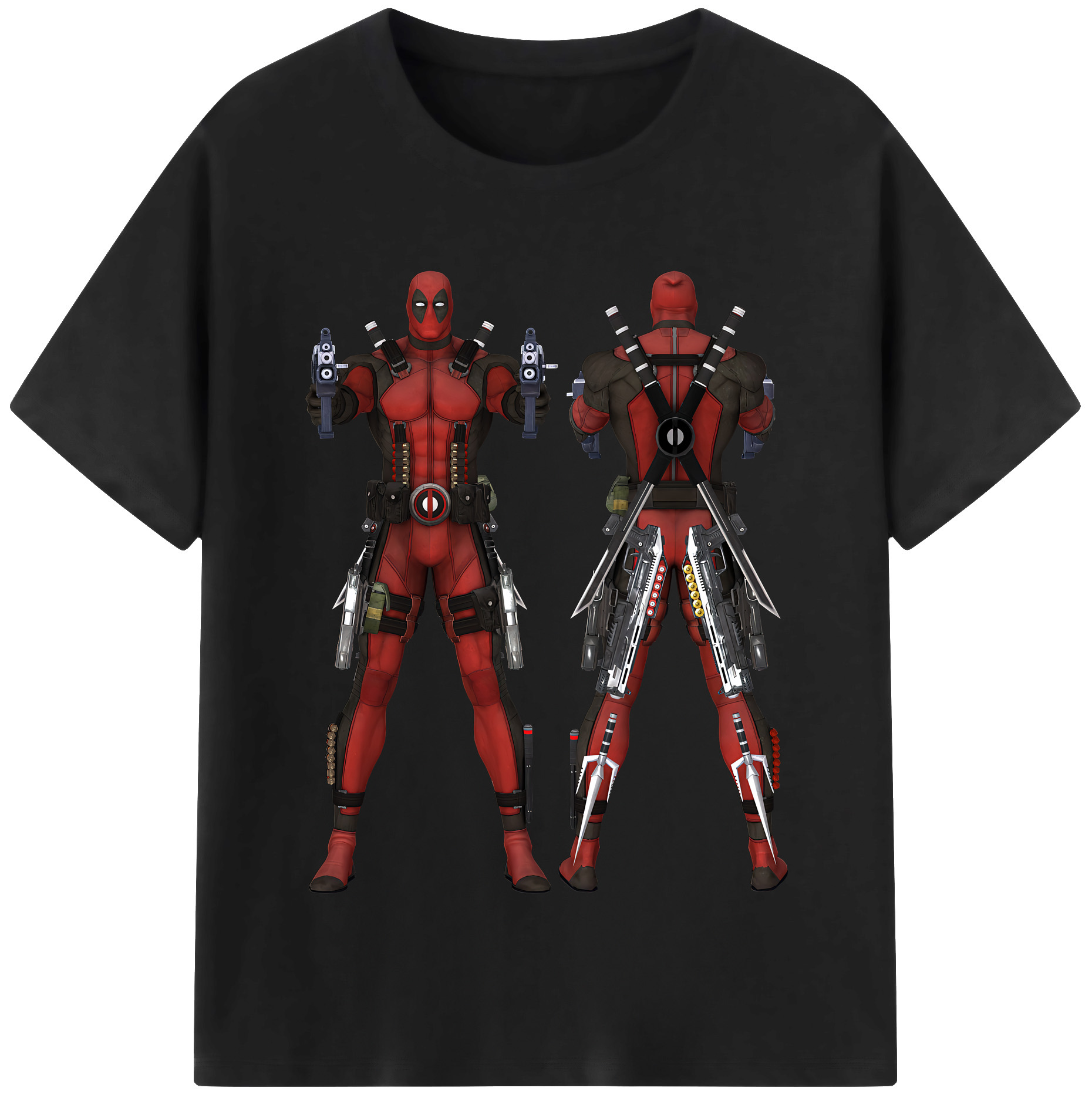 （画像用） Deadpool デッドプール 綿100％半袖Tシャツ（フロントプリント）
