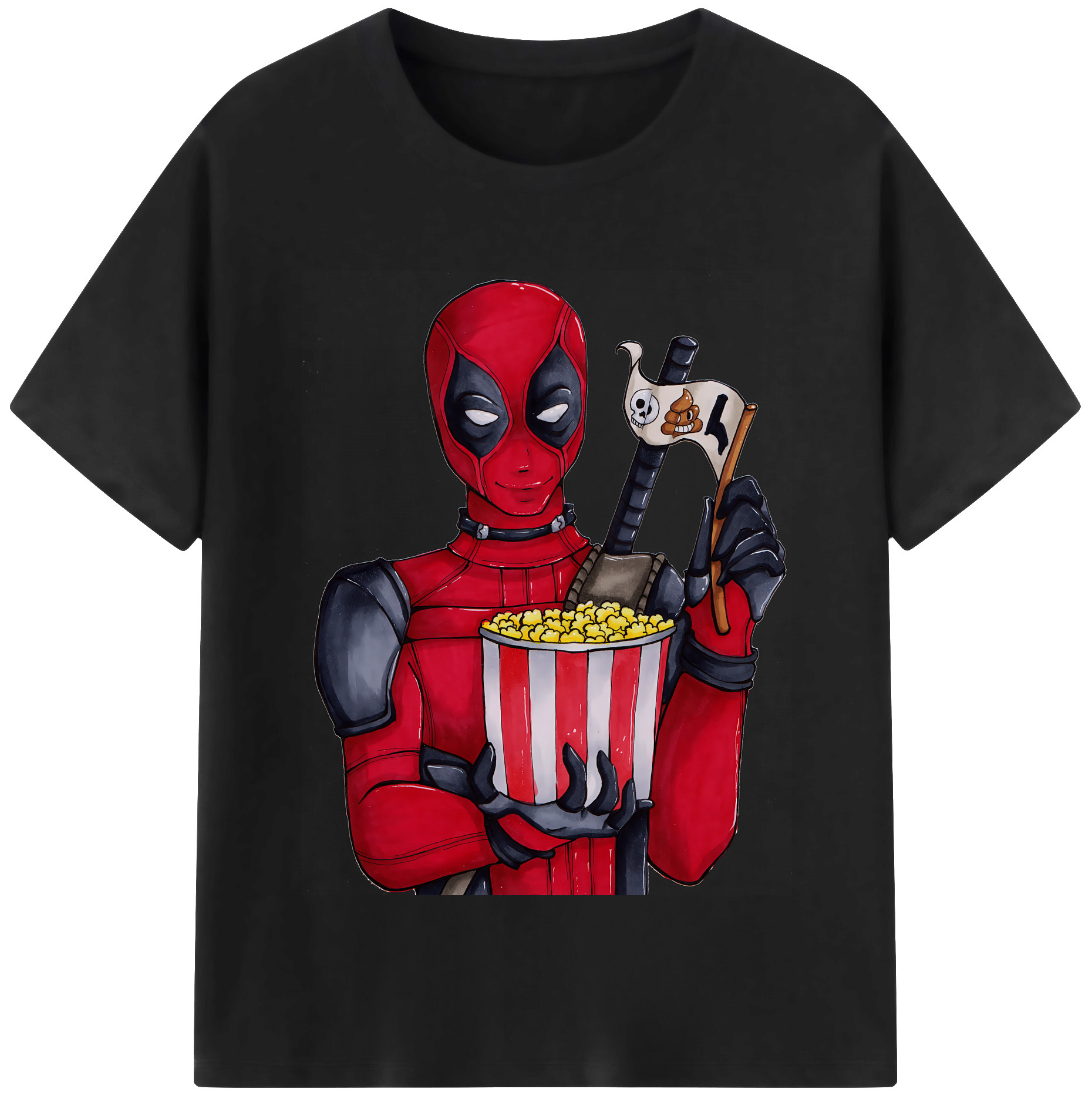 （画像用） Deadpool デッドプール 綿100％半袖Tシャツ（フロントプリント）