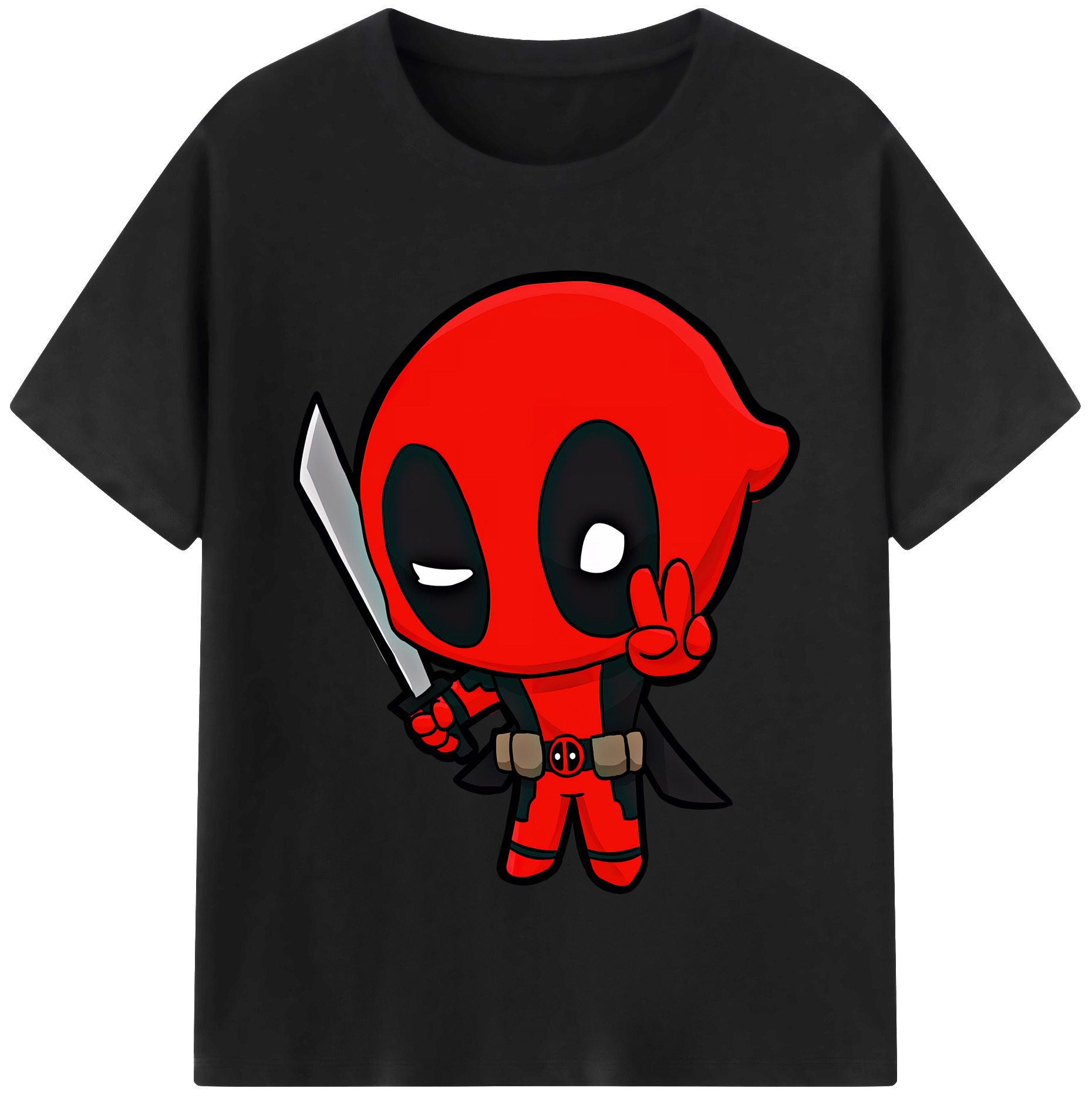 （画像用） Deadpool デッドプール 綿100％半袖Tシャツ（フロントプリント）