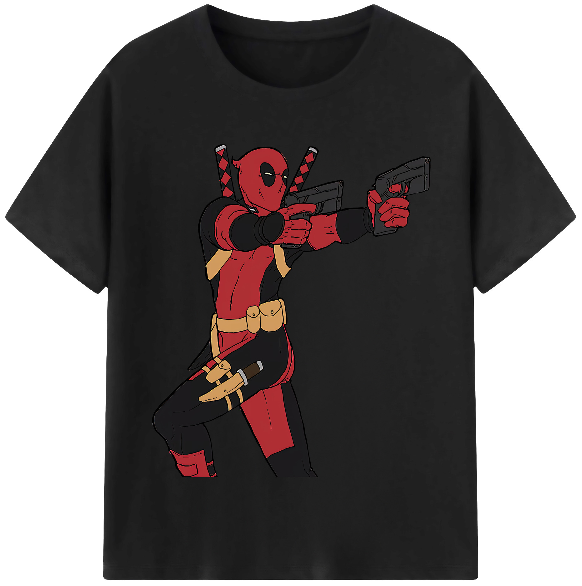 （画像用） Deadpool デッドプール 綿100％半袖Tシャツ（フロントプリント）