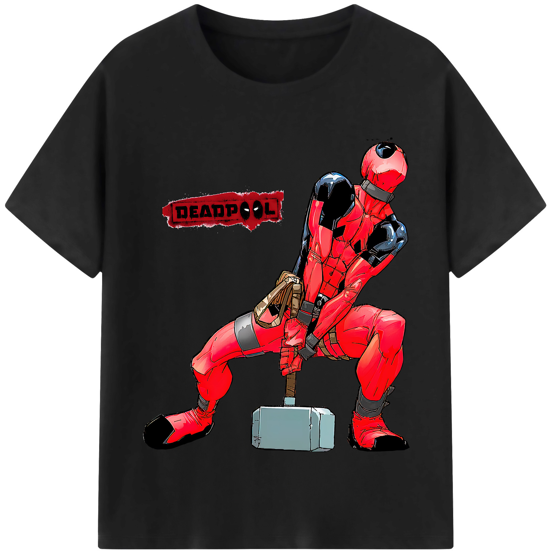 （画像用） Deadpool デッドプール 綿100％半袖Tシャツ（フロントプリント）